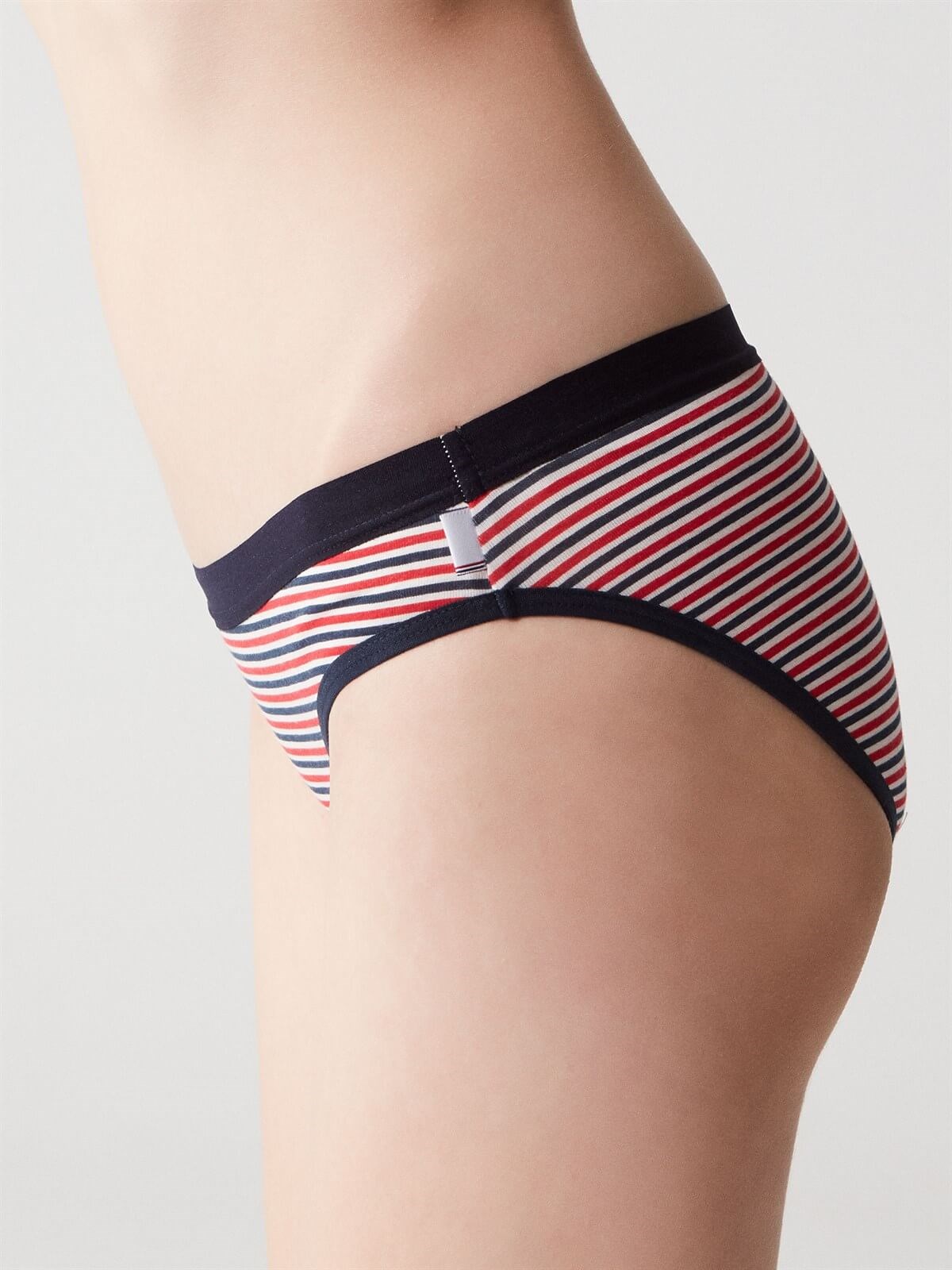 USPA Kadın Kırmızı - Lacivert 3 LÜ Slip - US.01.66237 430