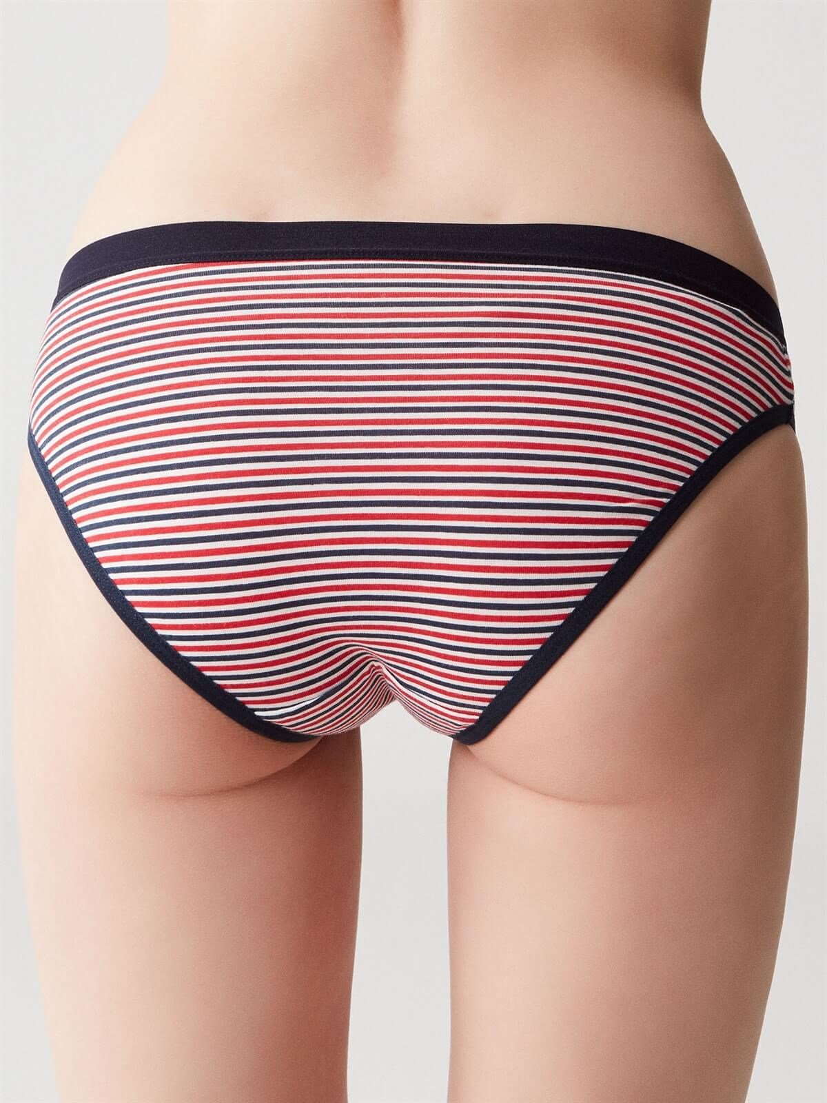 USPA Kadın Kırmızı - Lacivert 3 LÜ Slip - US.01.66237 430