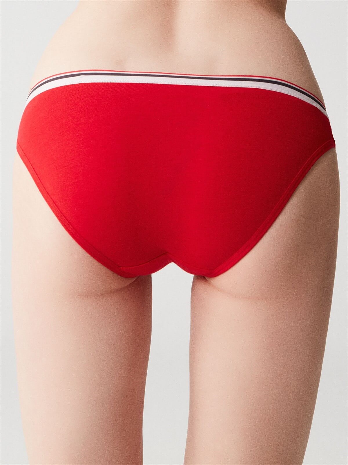 USPA Kadın Kırmızı - Lacivert 3 LÜ Slip - US.01.66237 430