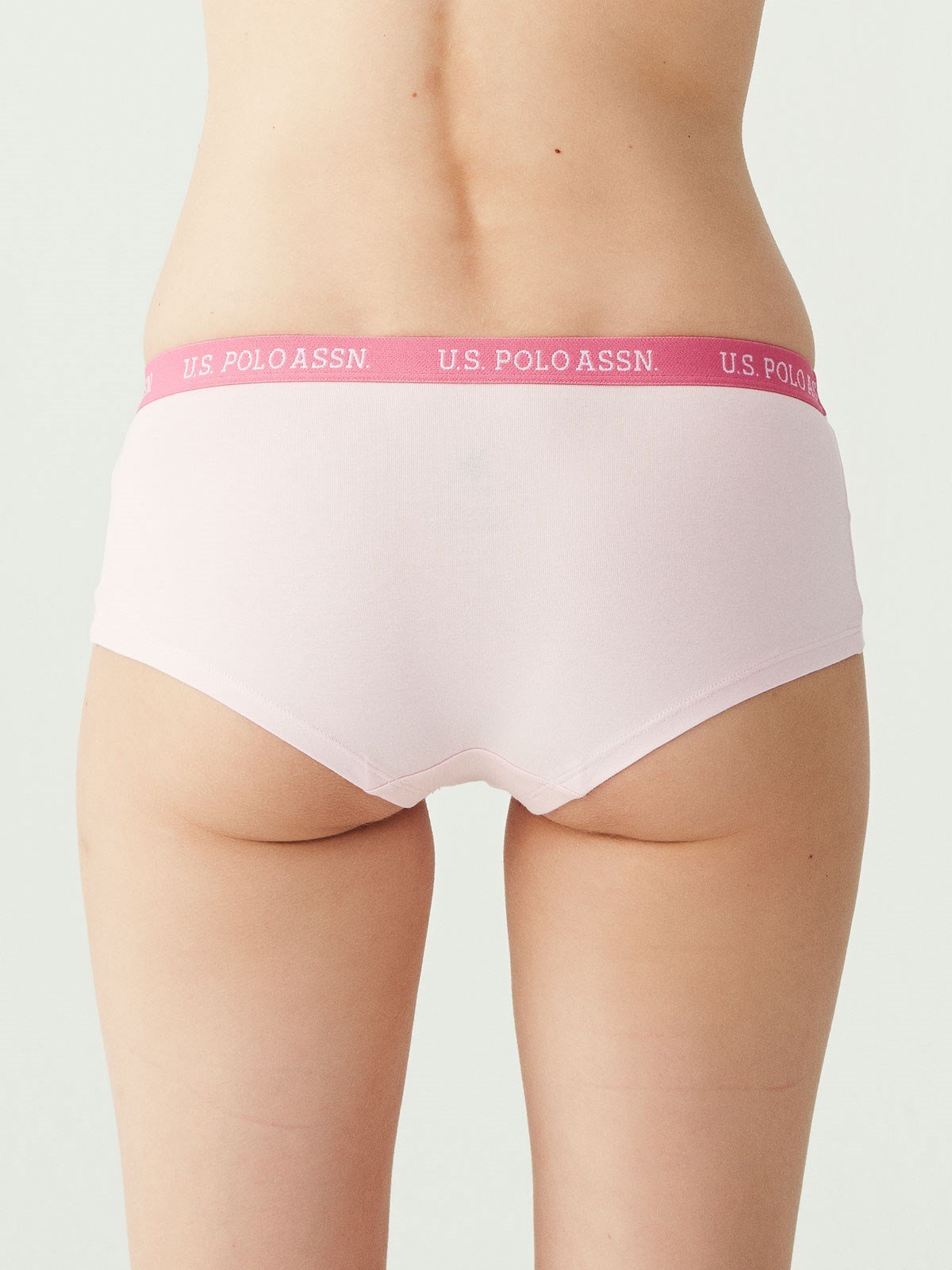 USPA Kadın Pembe - Gri Melanj - Mint 3 LÜ Şort - US.01.66115 473