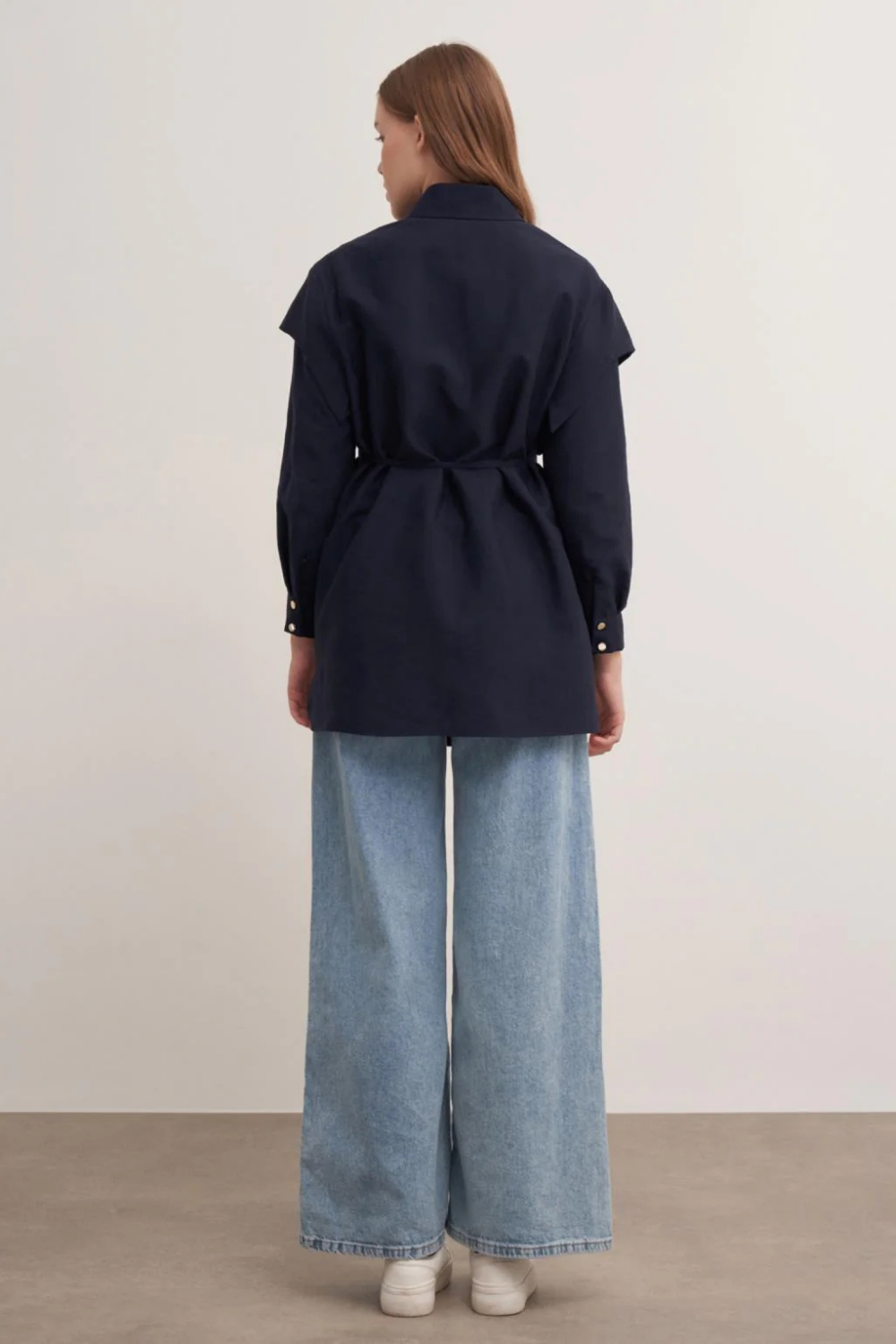 Biyeli Gömlek Lacivert