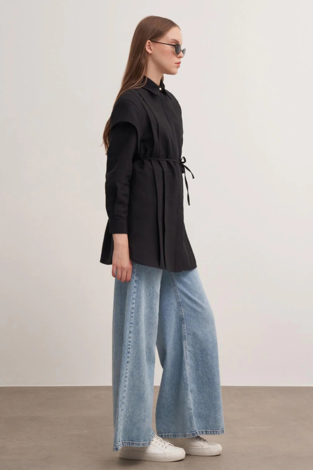 Biyeli Gömlek Siyah