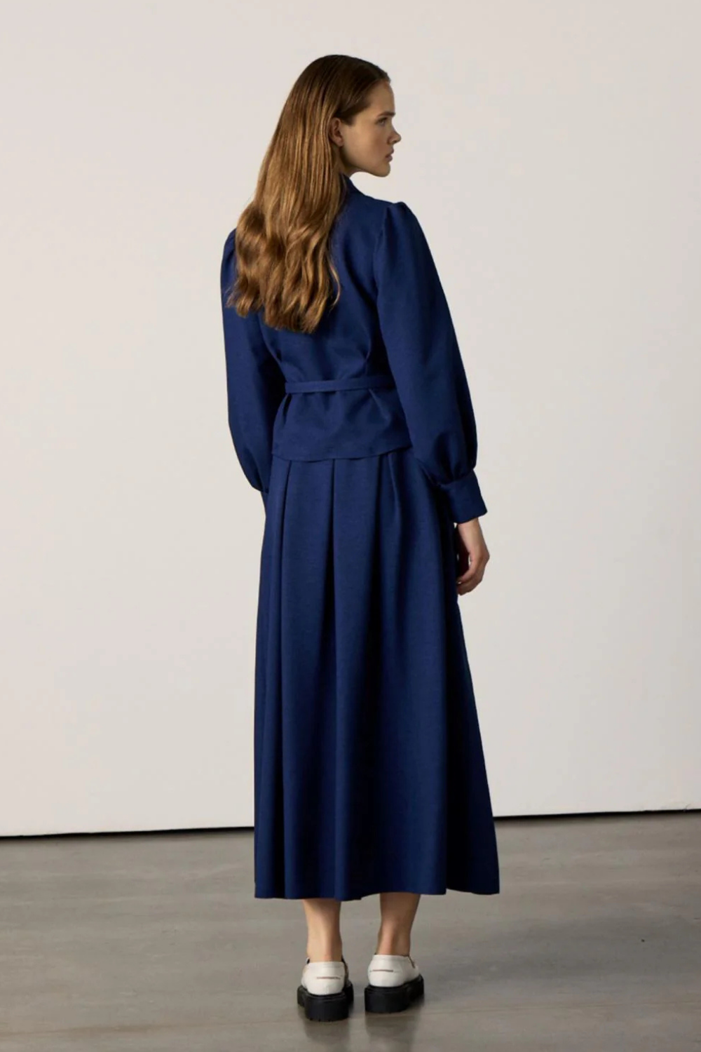 Kemerli Etekli Takım Lacivert