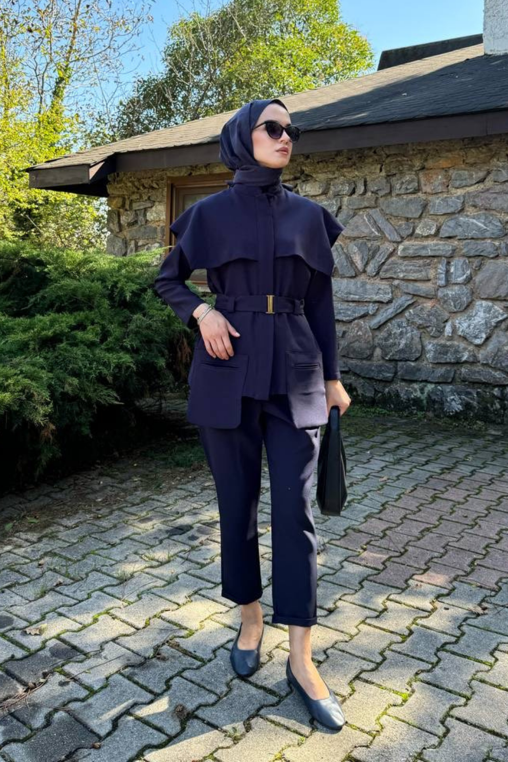Kemerli Takım Lacivert
