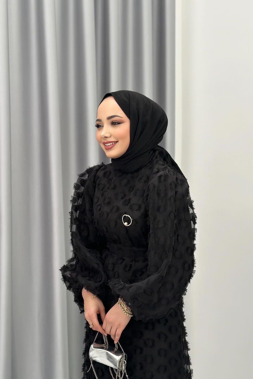 MONİCA TÜL ELBİSE SİYAH