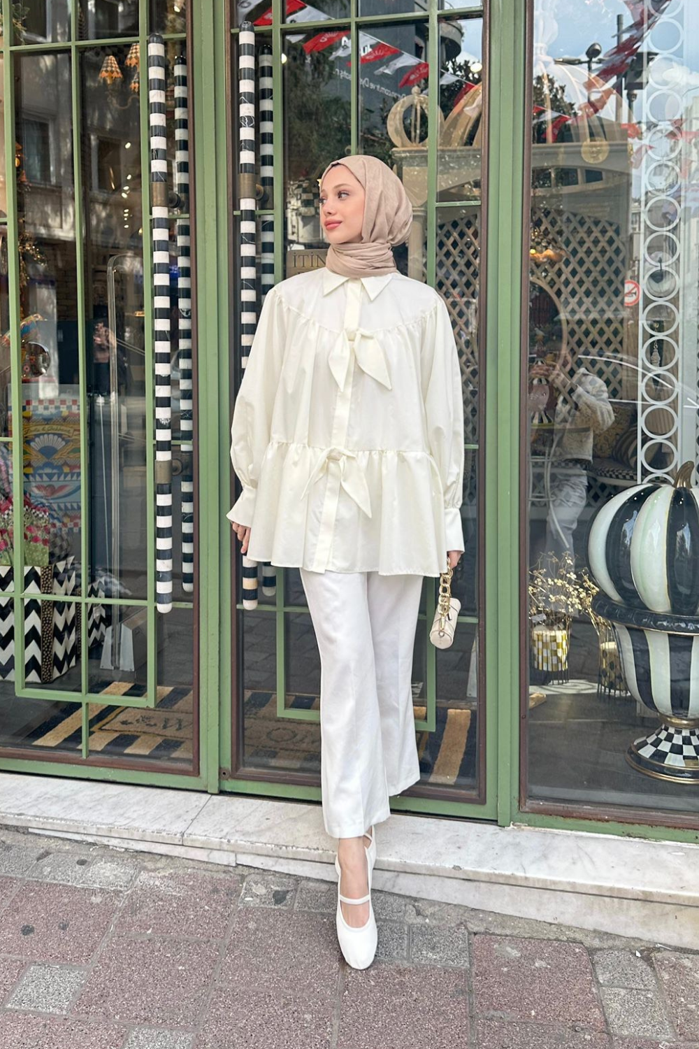 PATI BAĞLAMALI GÖMLEK SARI