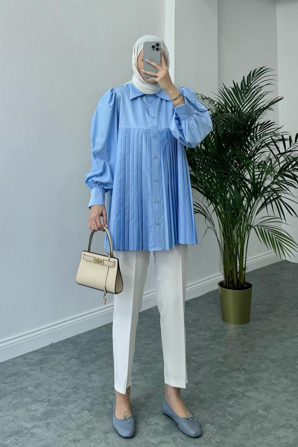 PİLİSELİ GÖMLEK BEBE MAVİ