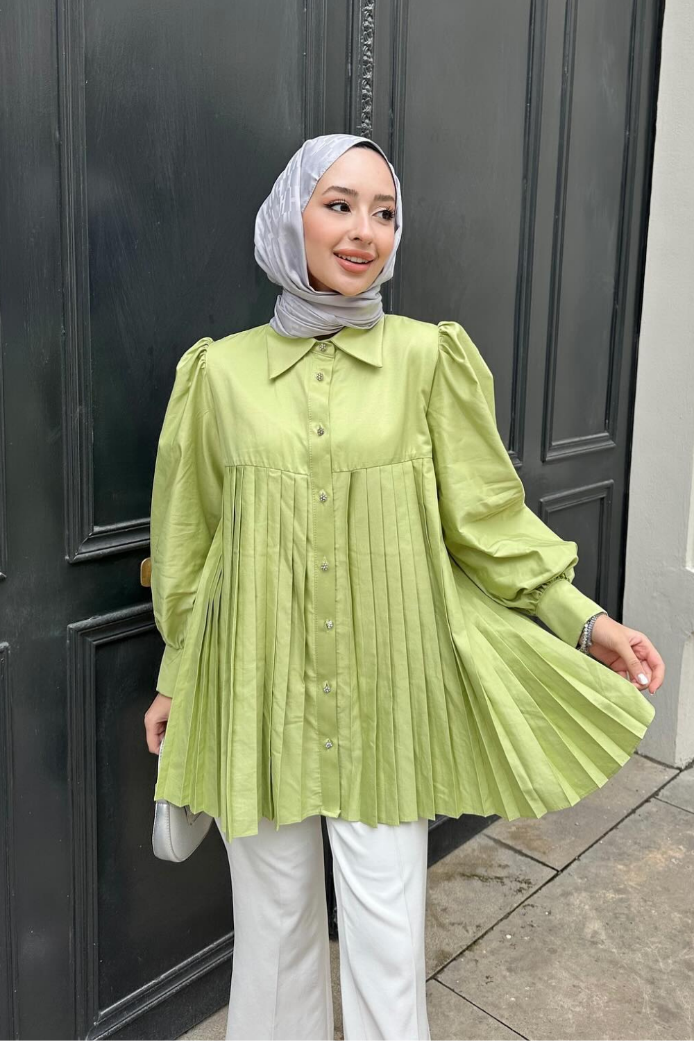 PİLİSELİ GÖMLEK YAĞ YEŞİLİ