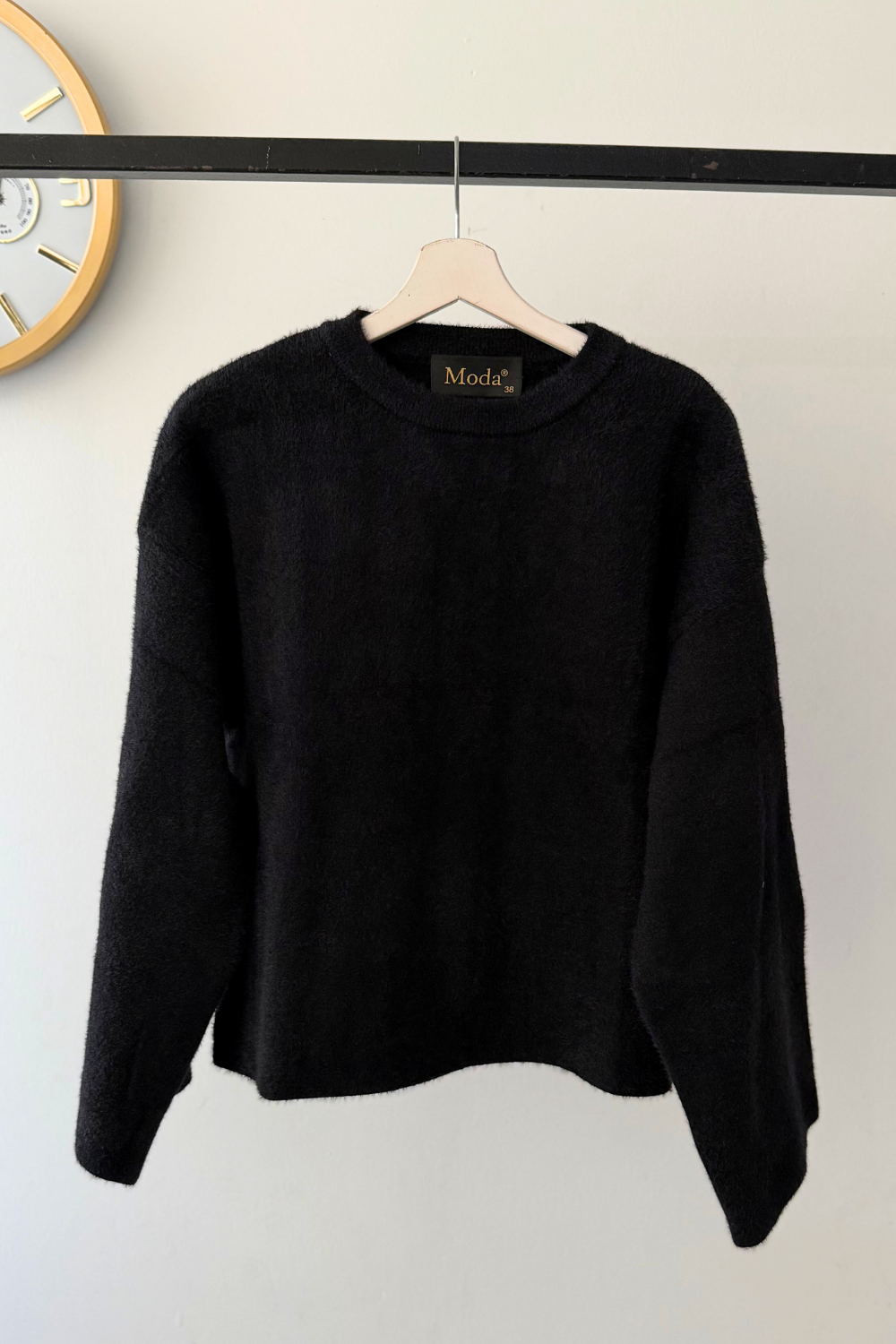 Triko Kısa Kazak Siyah