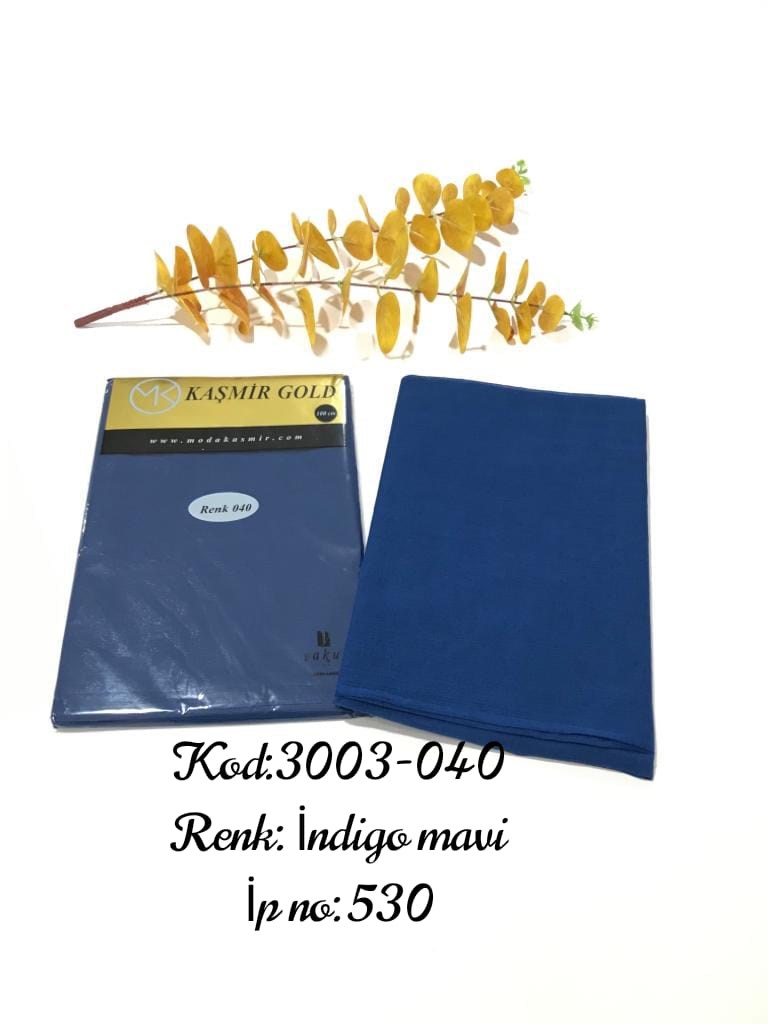 3003 Poşetli Kaşmir 100 Cm Düz Yazma