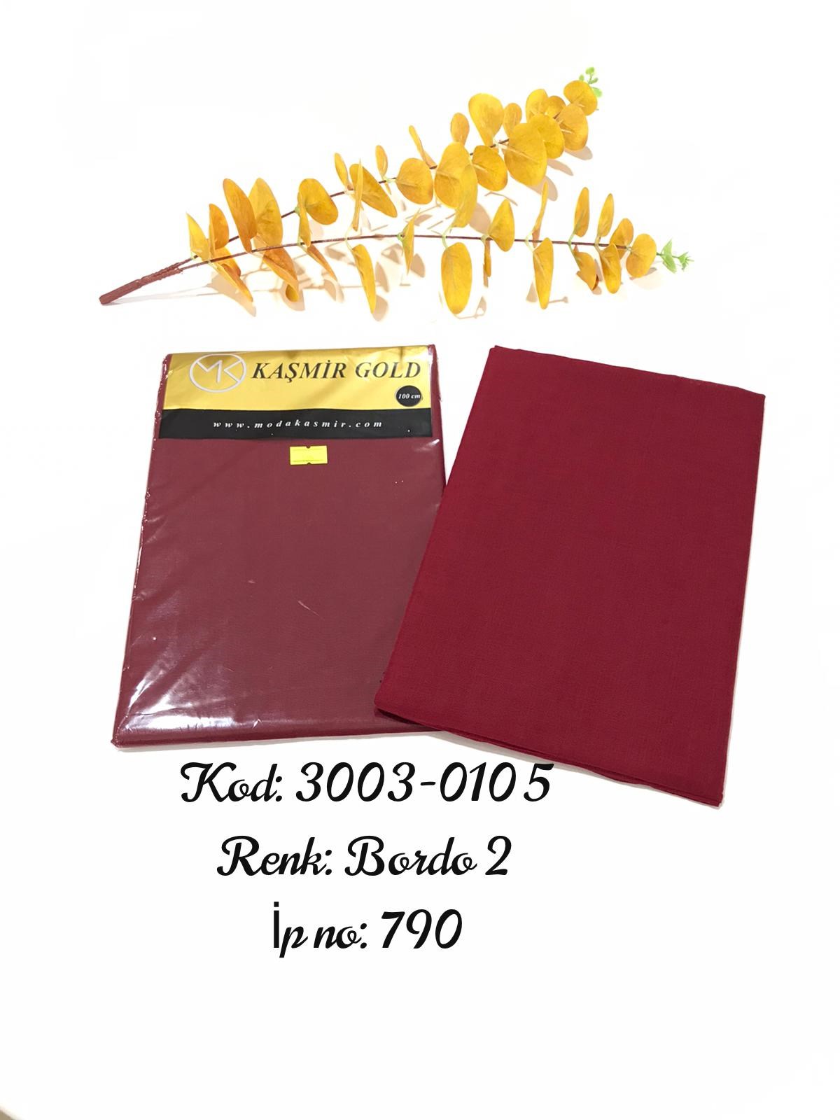 3003 Poşetli Kaşmir 100 Cm Düz Yazma