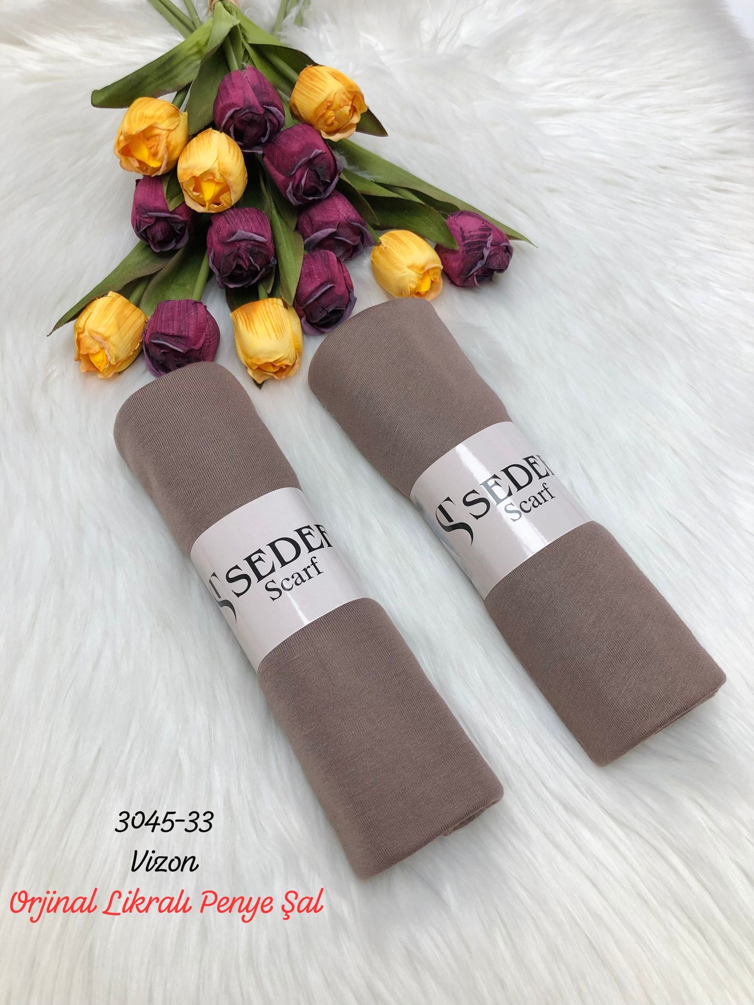 3045 Lüks Likralı Penye Şal