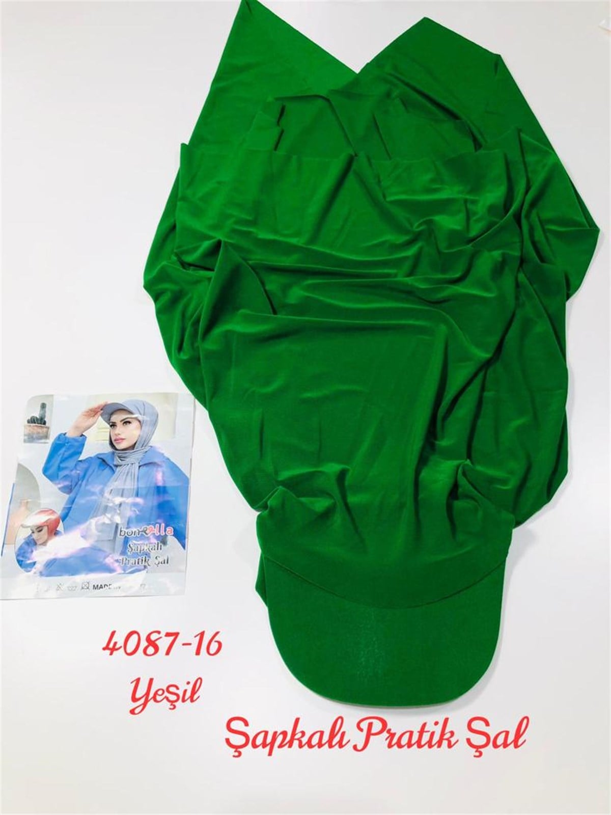 4087 Şapkalı Pratik Şal