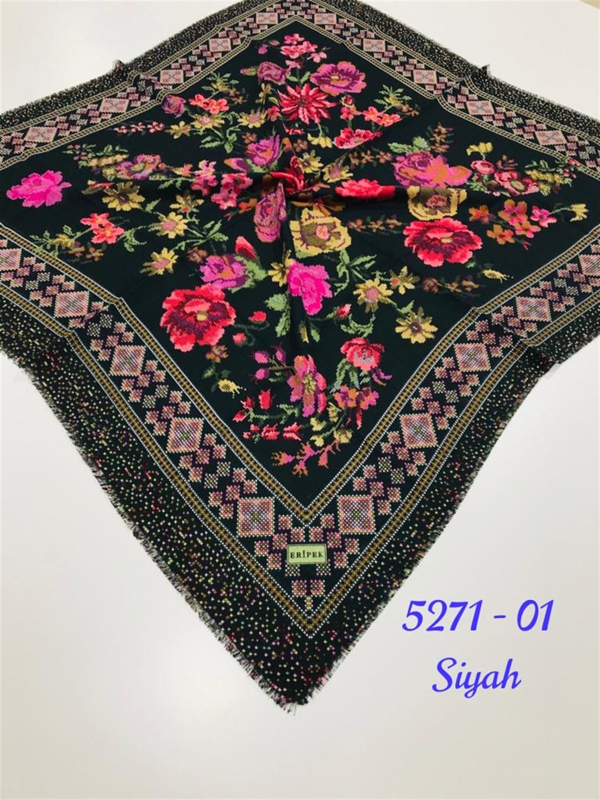 5271 Flamlı Pamuk Eşarp