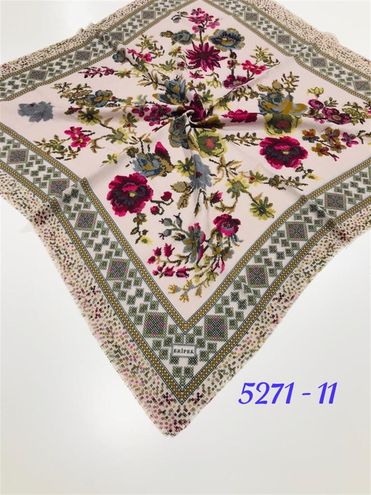 5271 Flamlı Pamuk Eşarp