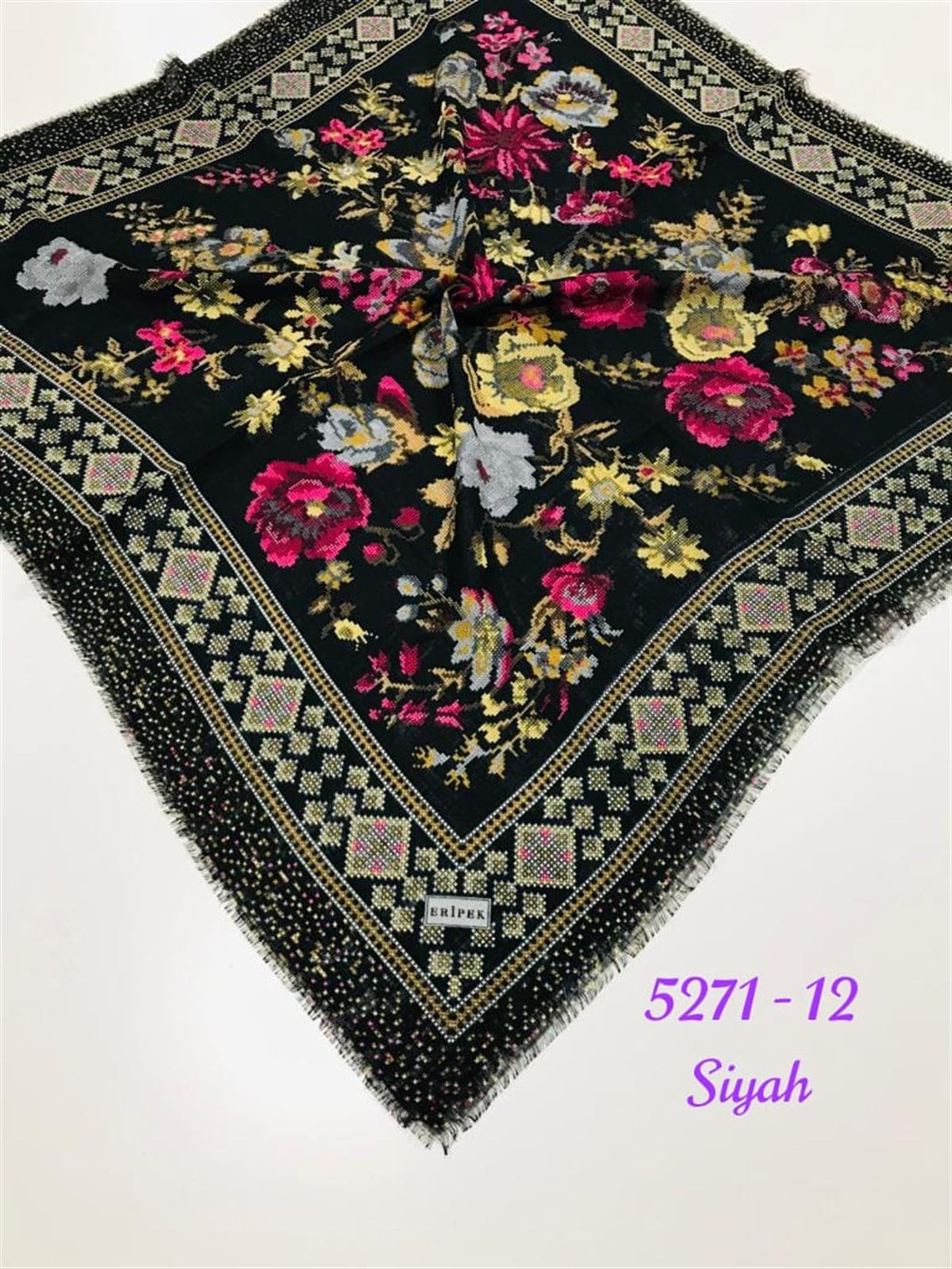 5271 Flamlı Pamuk Eşarp