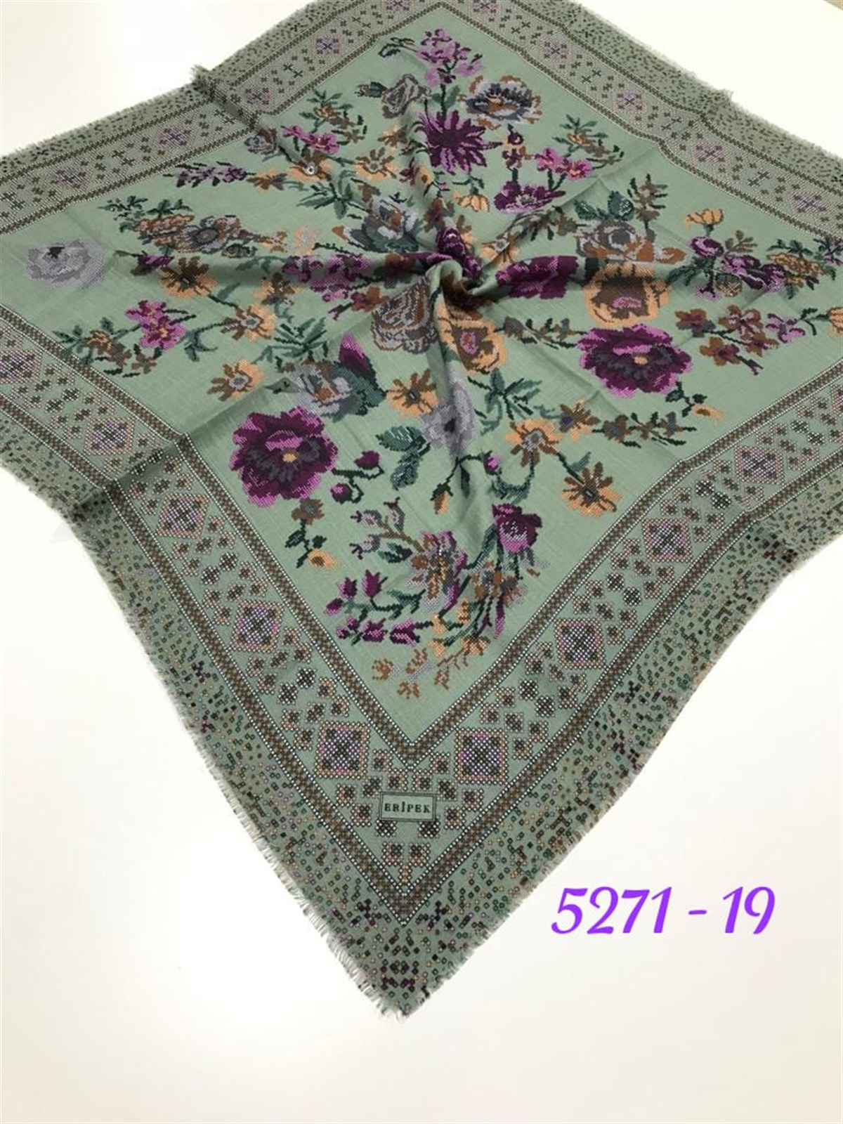 5271 Flamlı Pamuk Eşarp