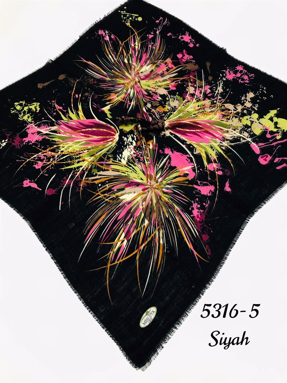 5316 Flamlı Pamuk Eşarp