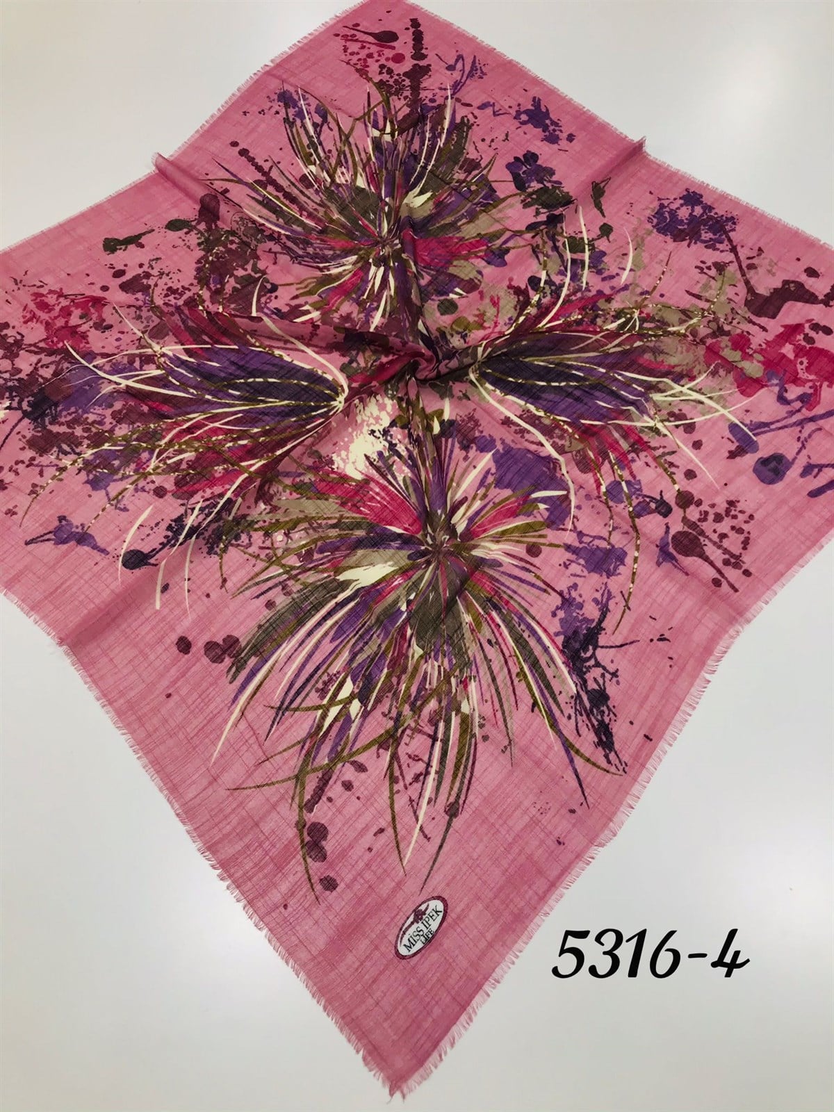 5316 Flamlı Pamuk Eşarp