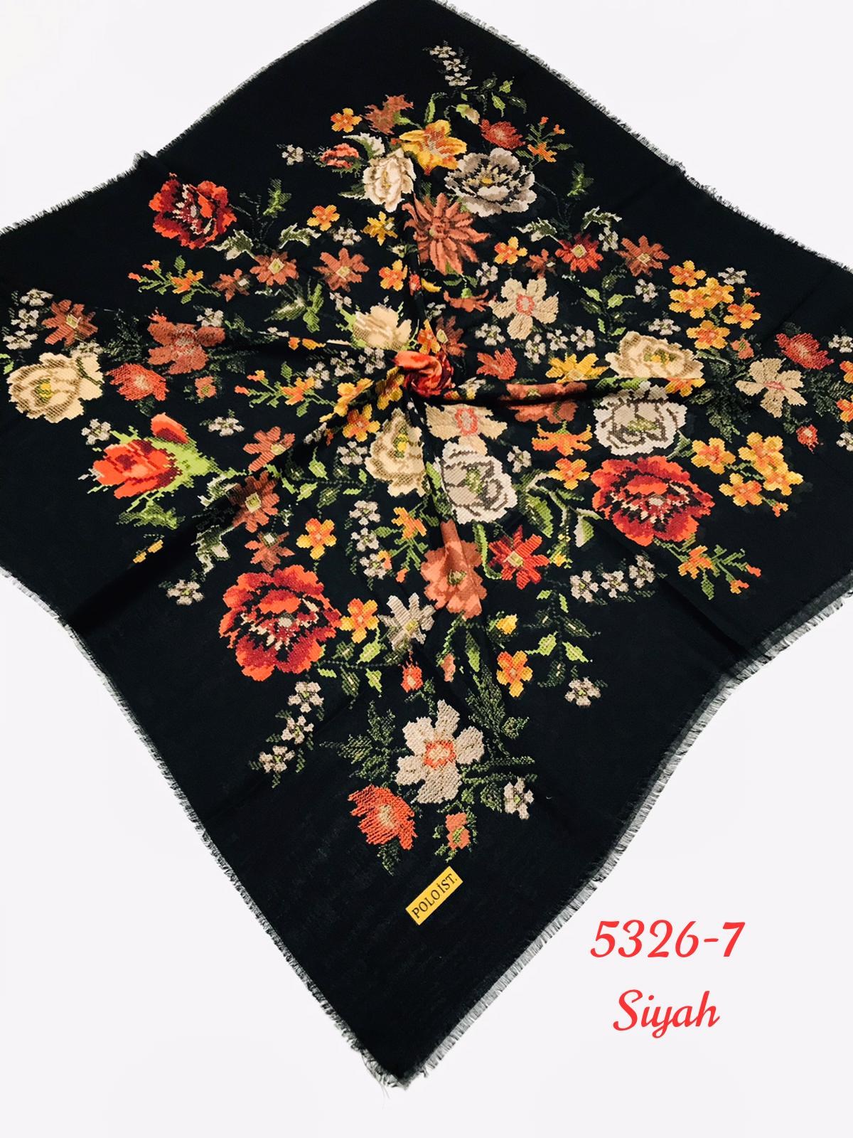 5326 Flamlı Pamuk Eşarp