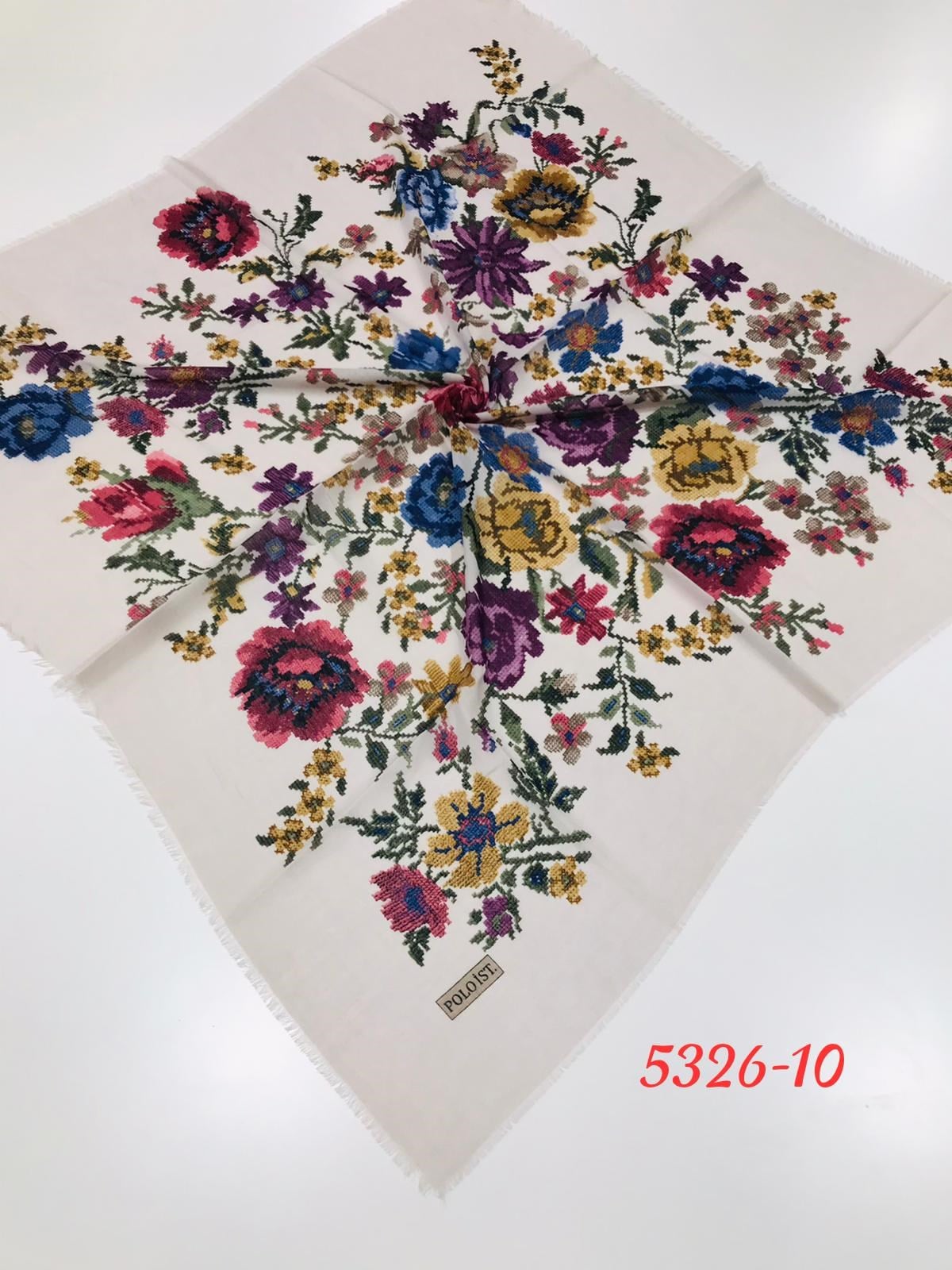 5326 Flamlı Pamuk Eşarp