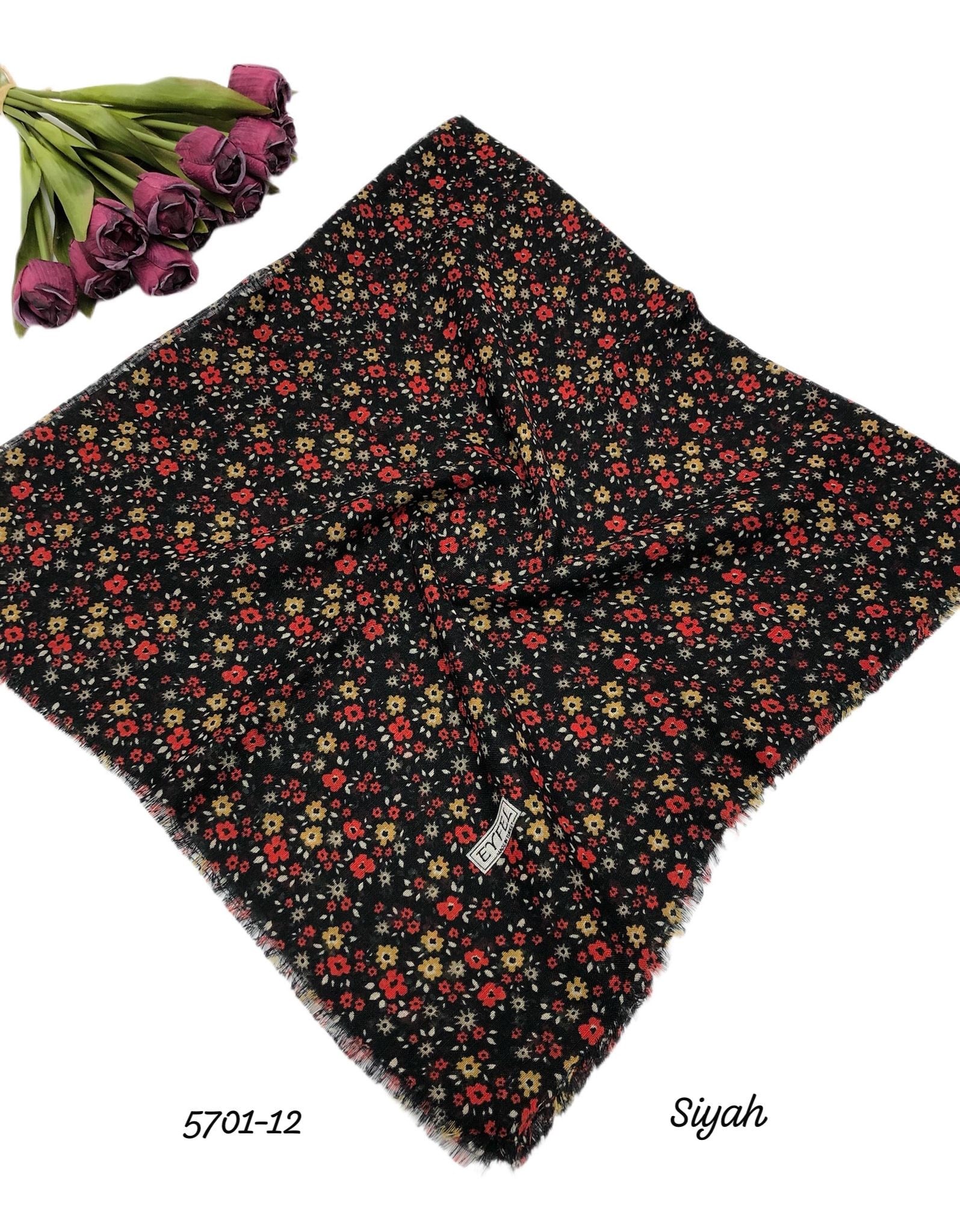 5701 Flamlı Pamuk Eşarp