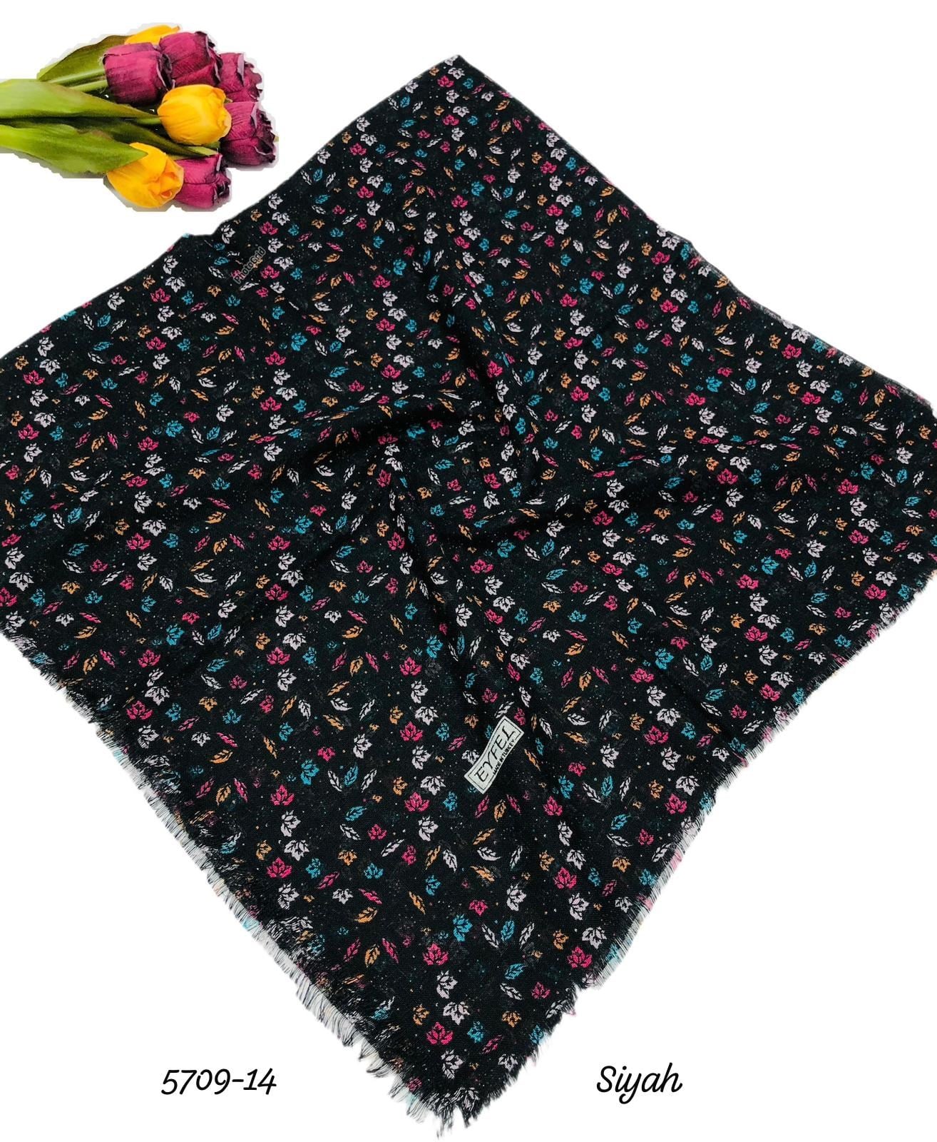 5709 Flamlı Pamuk Eşarp