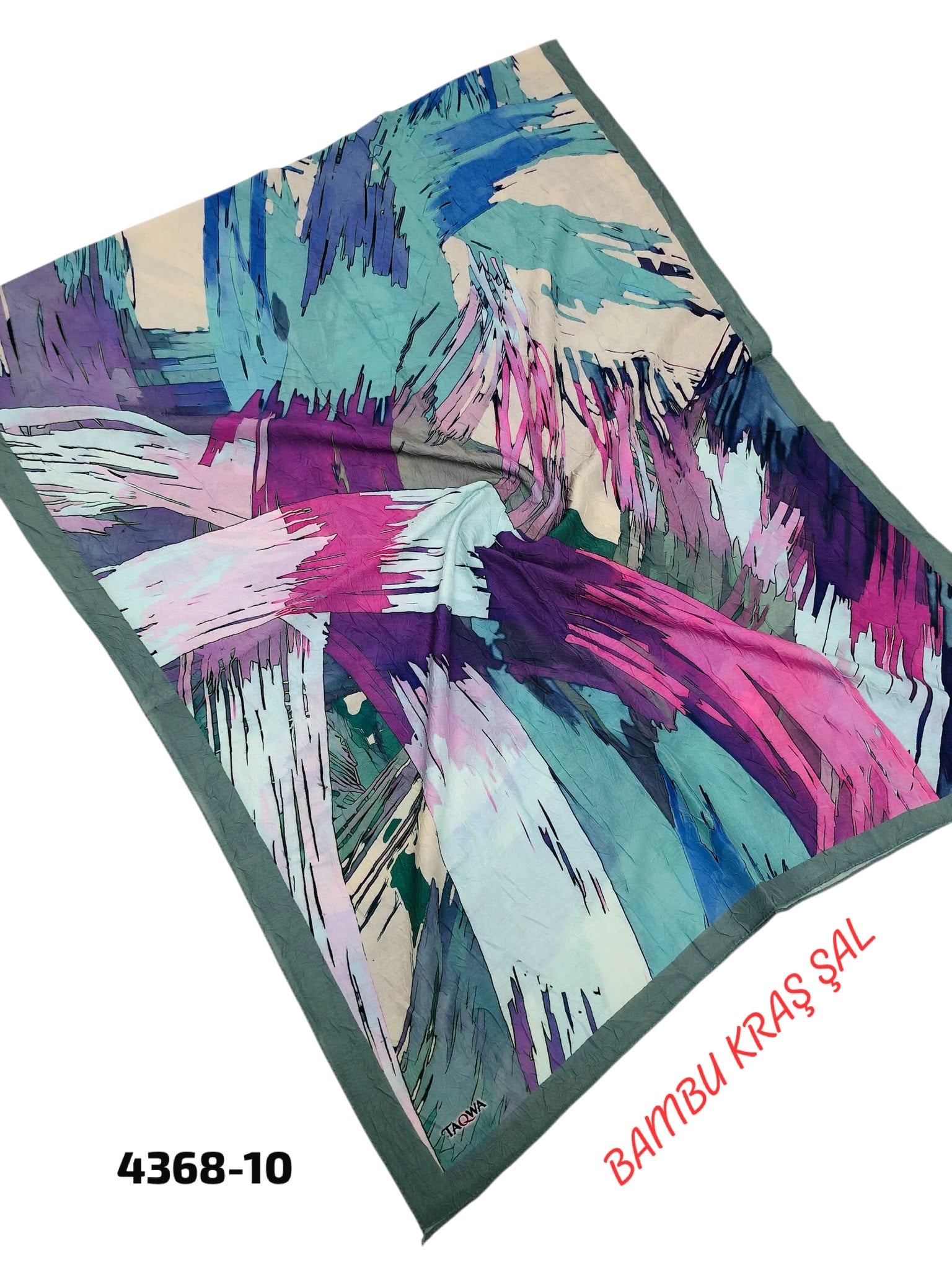 Desenli Bambu Kraş Şal