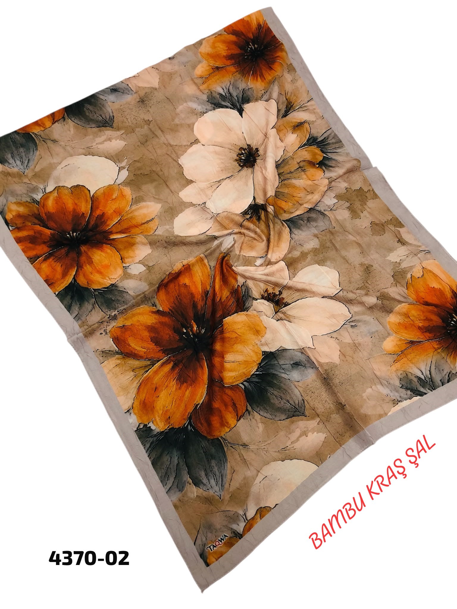 Desenli Bambu Kraş Şal