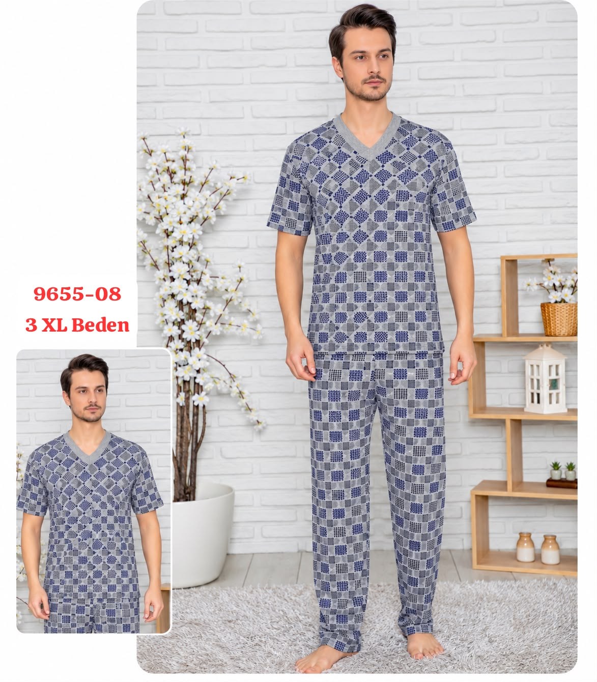 Erkek Pijama Takımı Alt Üst