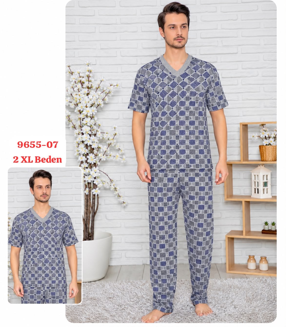 Erkek Pijama Takımı Alt Üst