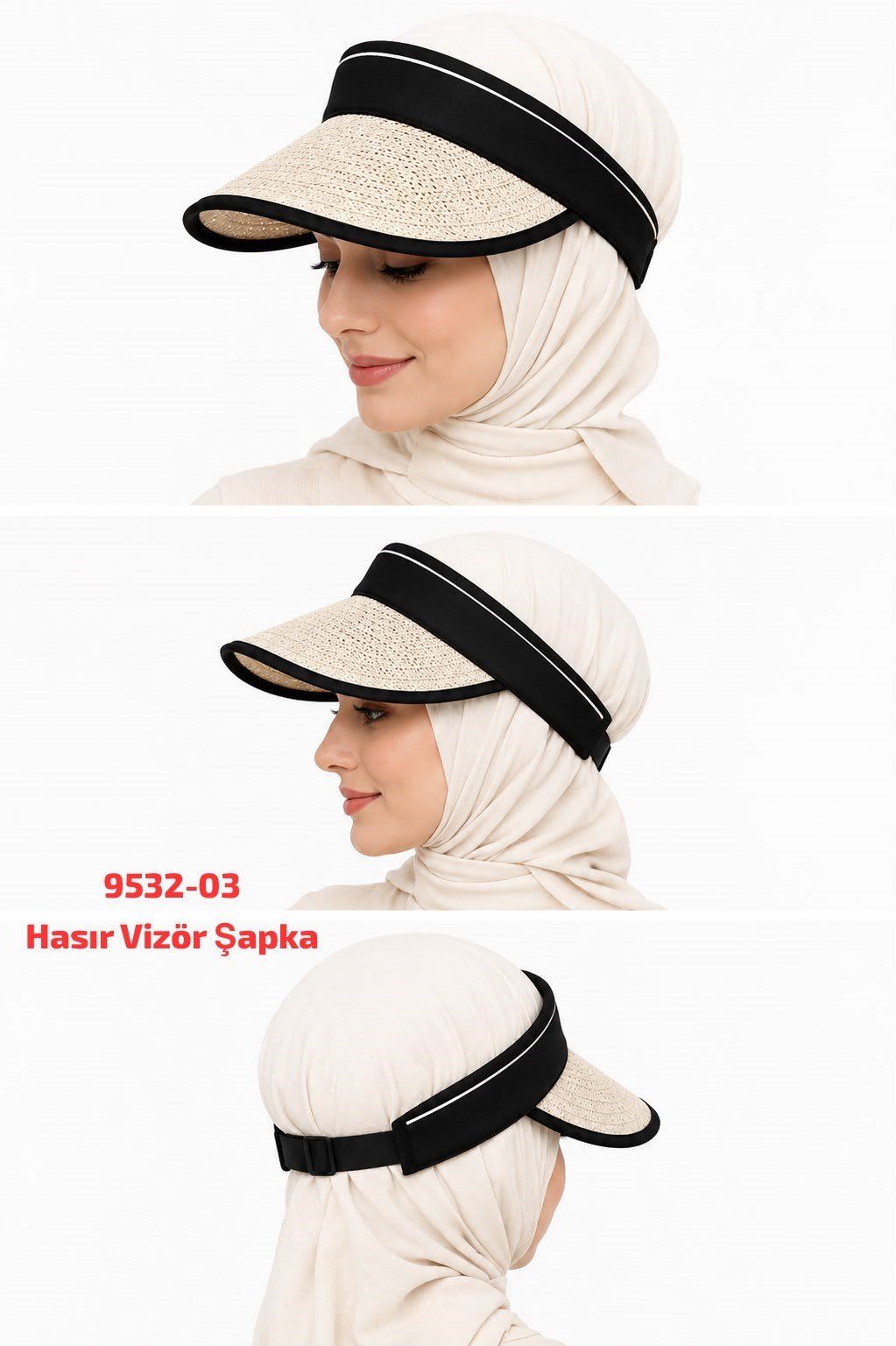 Hasır Vizör Şapka