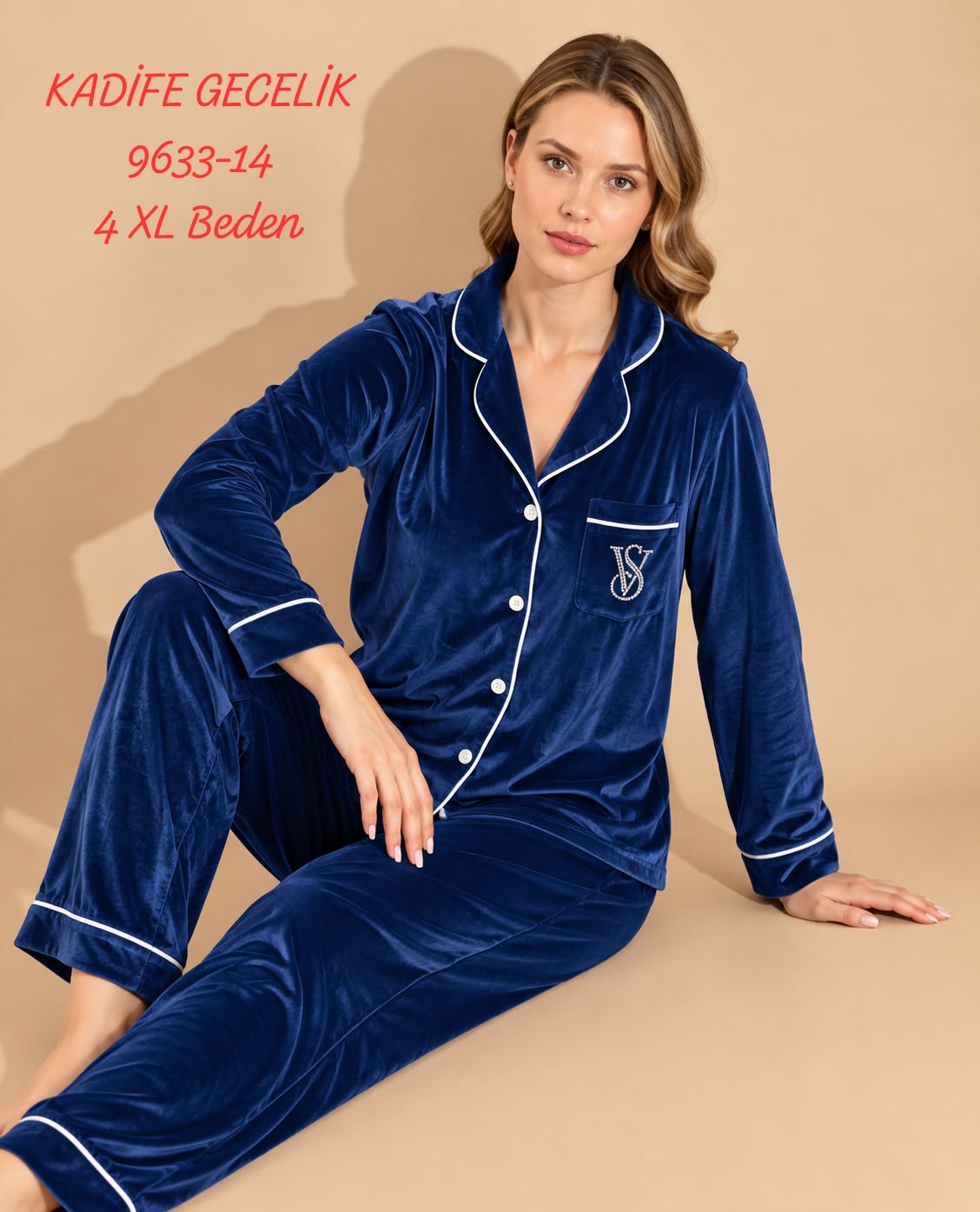 Kadife Gecelik Pijama takımı