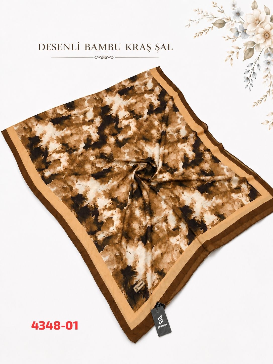 Kaliteli Desenli Bambu Kraş Şal