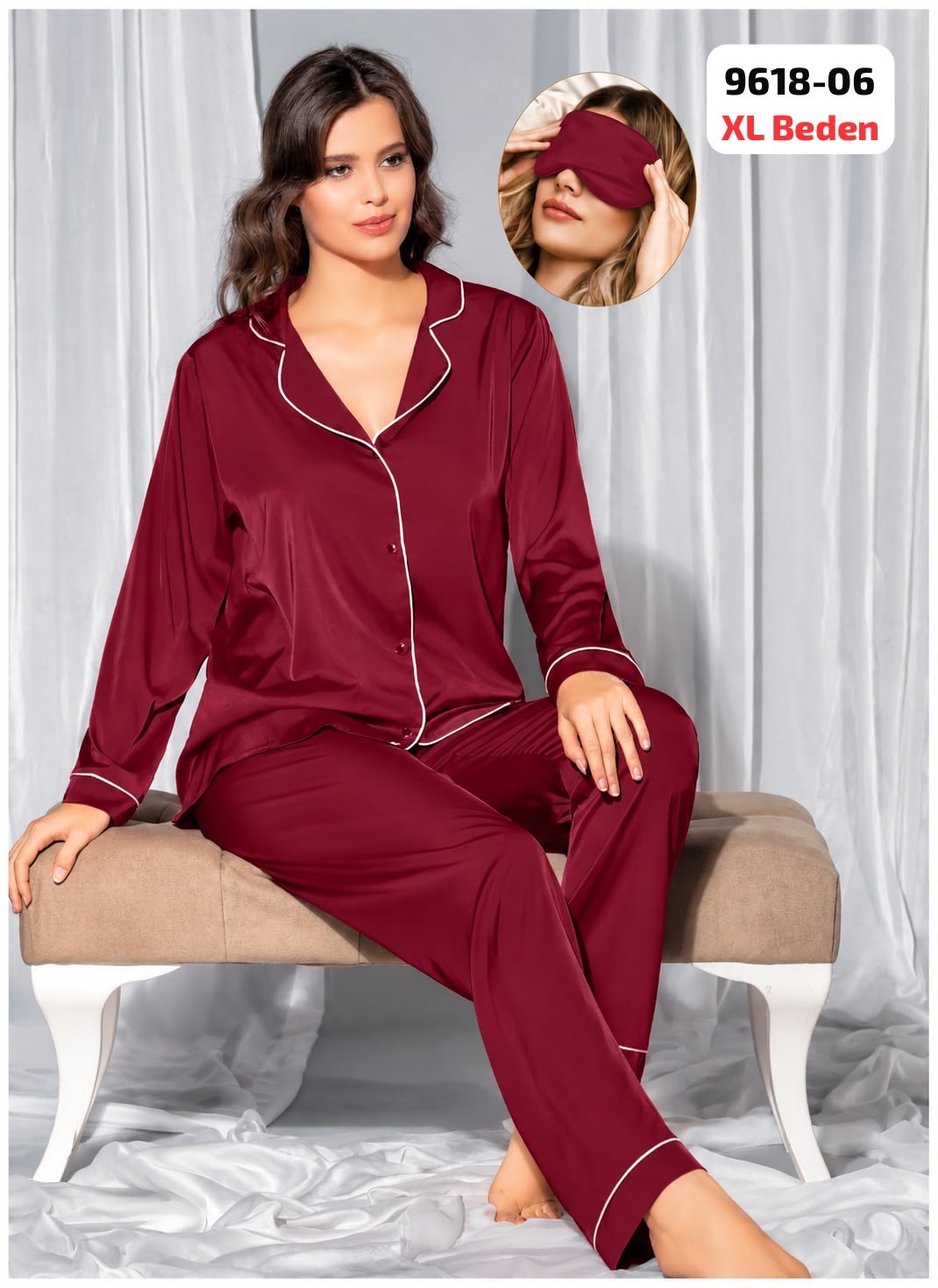 Saten Pijama Takımı