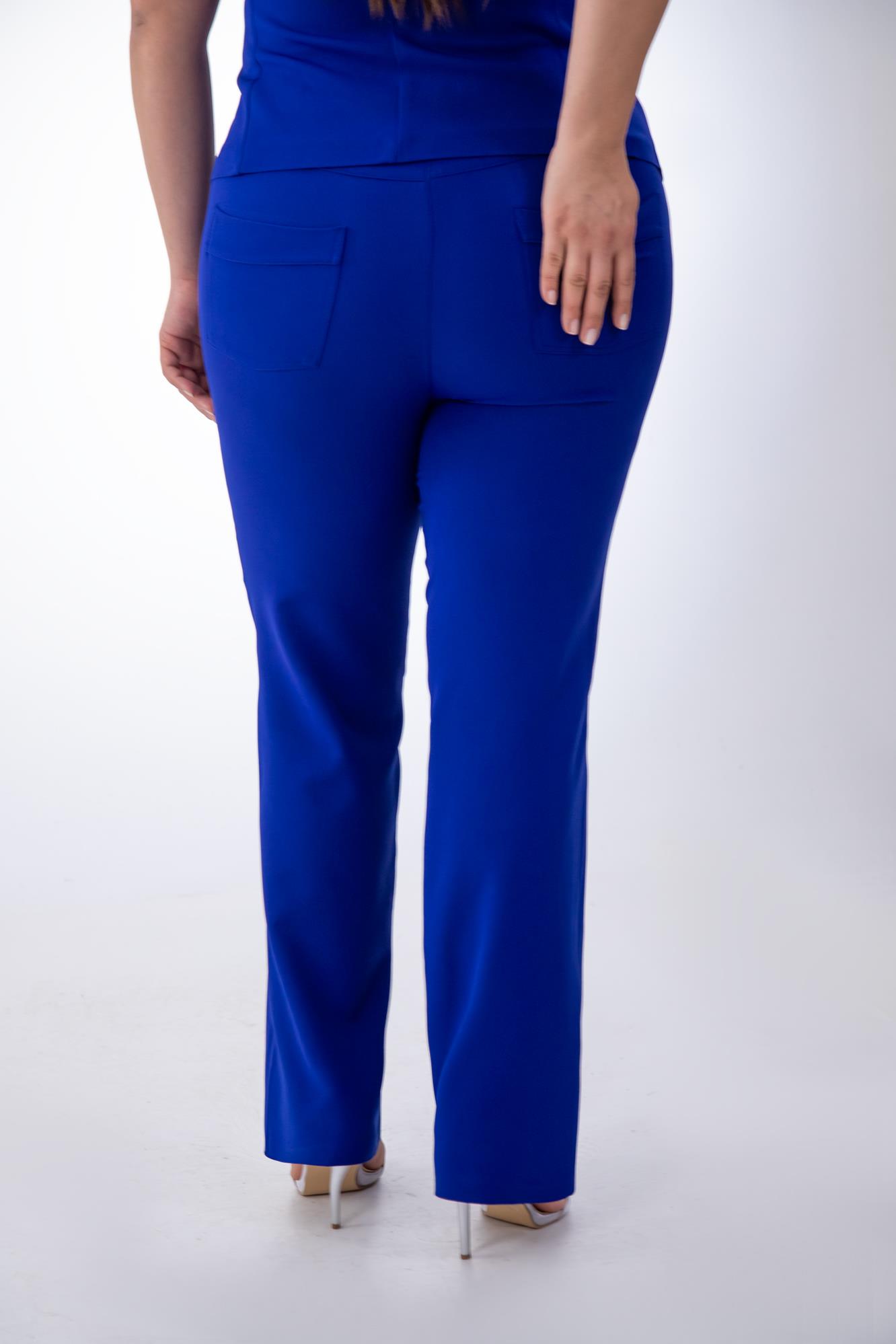 Büyük Beden 112035 Düğme Detaylı Yelekli Takım  Saks