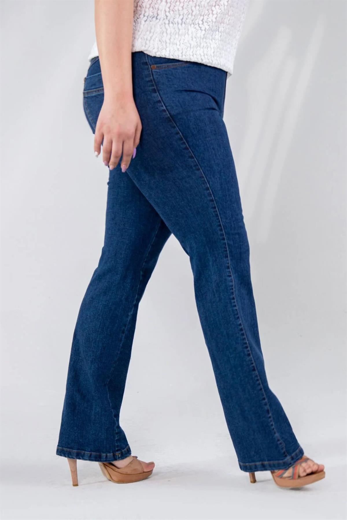 Büyük Beden 112067 Denim  Pantolon  Mavi