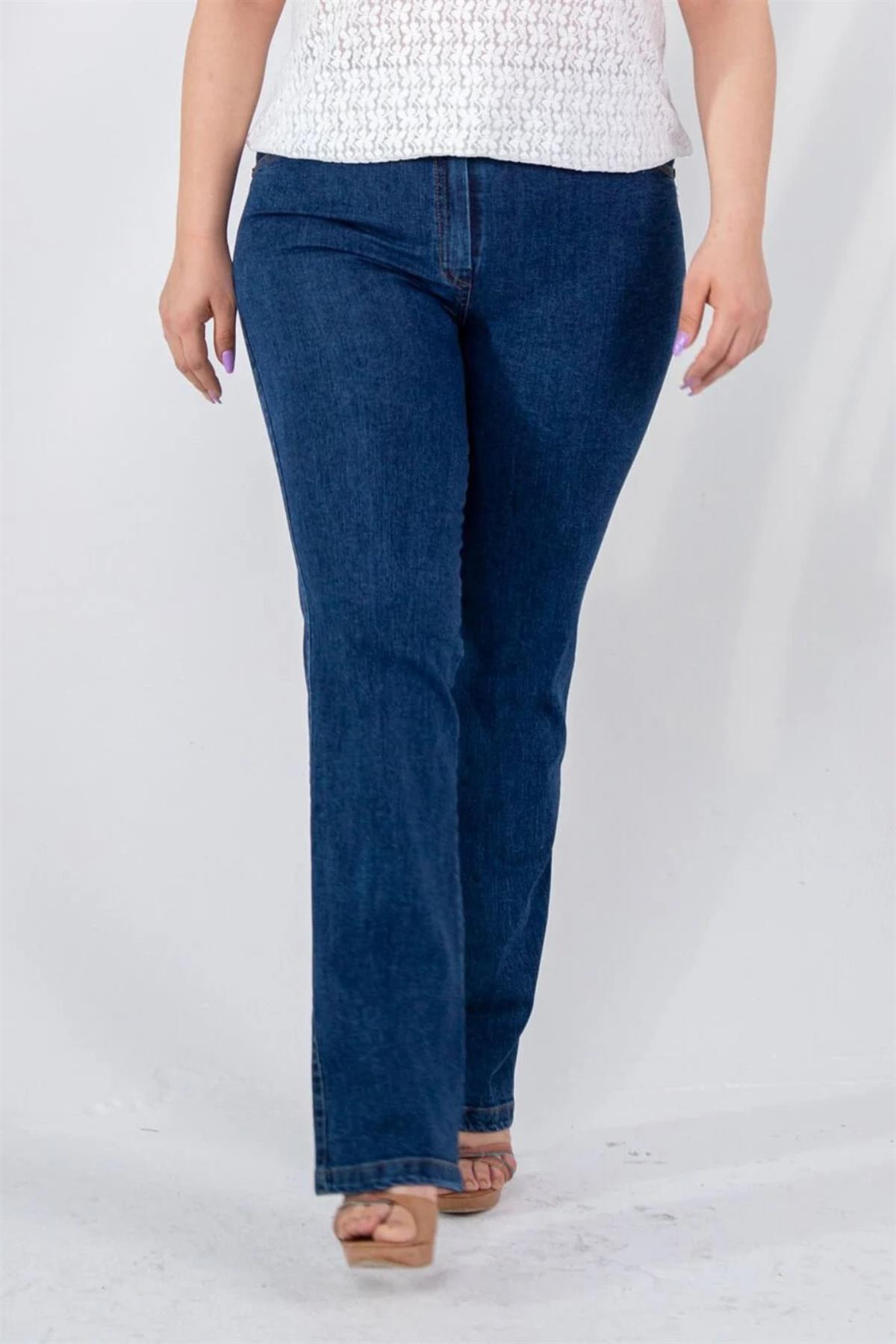 Büyük Beden 112067 Denim  Pantolon  Mavi