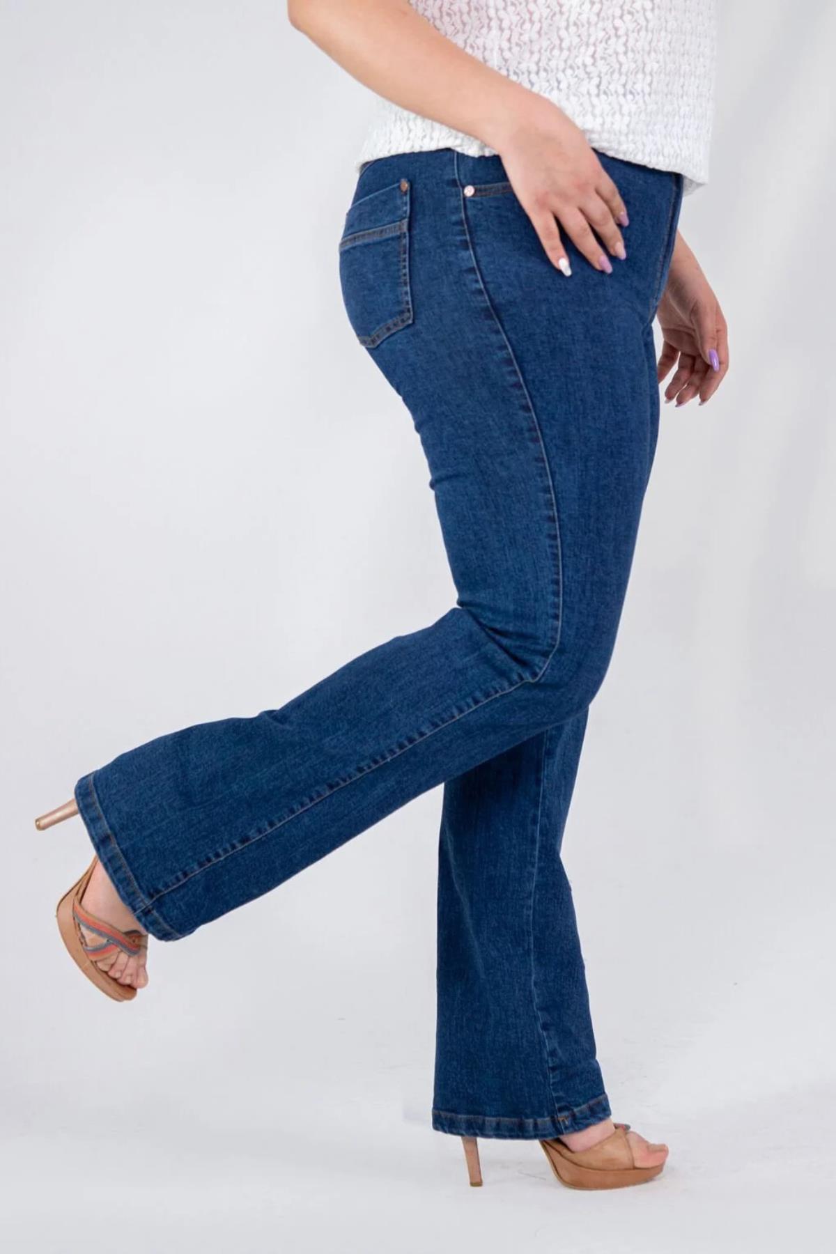 Büyük Beden 112067 Denim  Pantolon  Mavi
