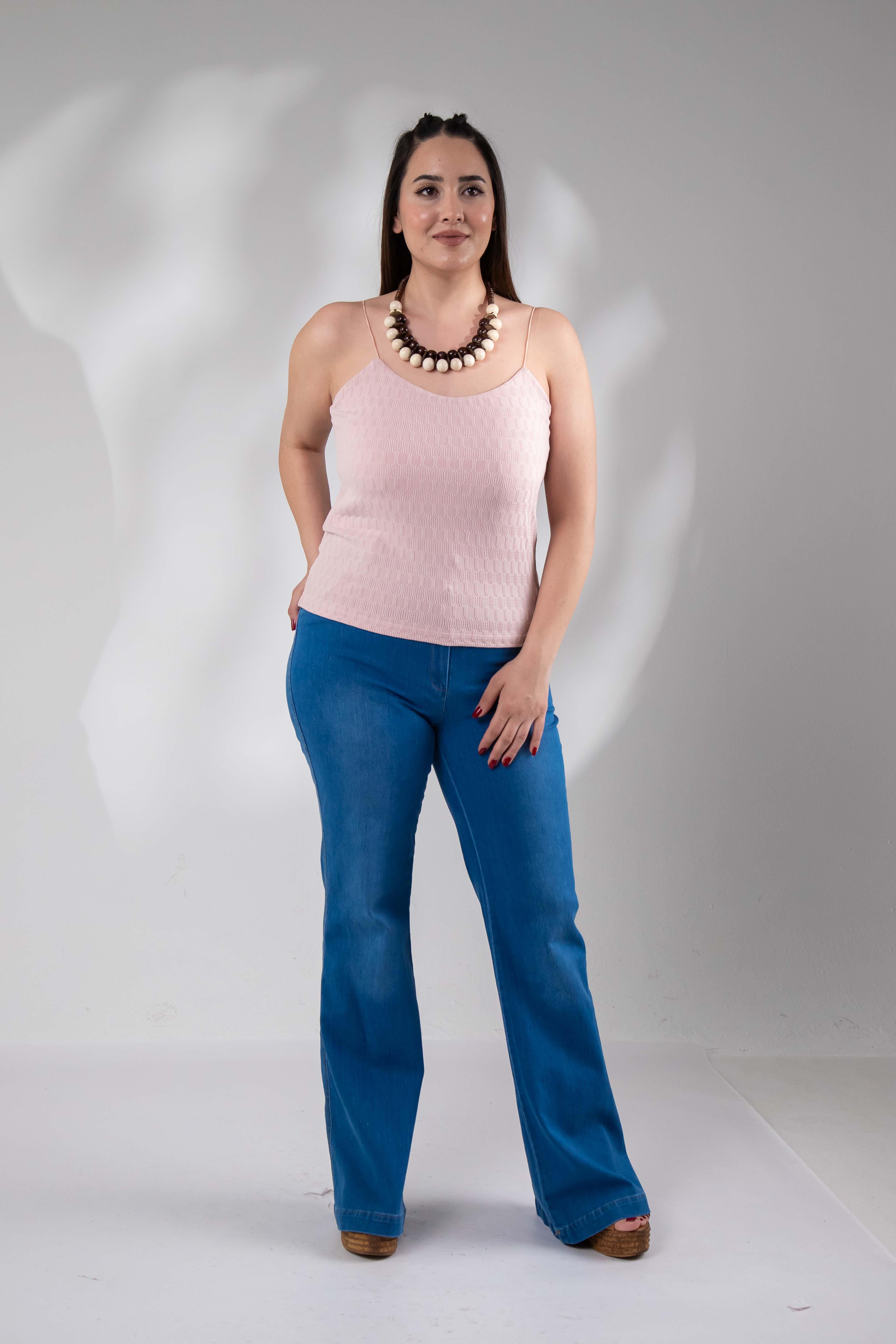Büyük Beden 1122557 Askılı Bluz  Pudra