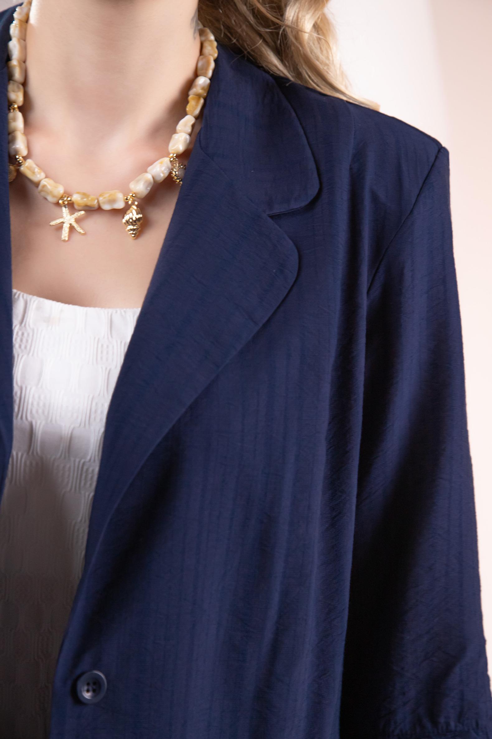 Büyük Beden 1122577 Cepli Ceket Lacivert