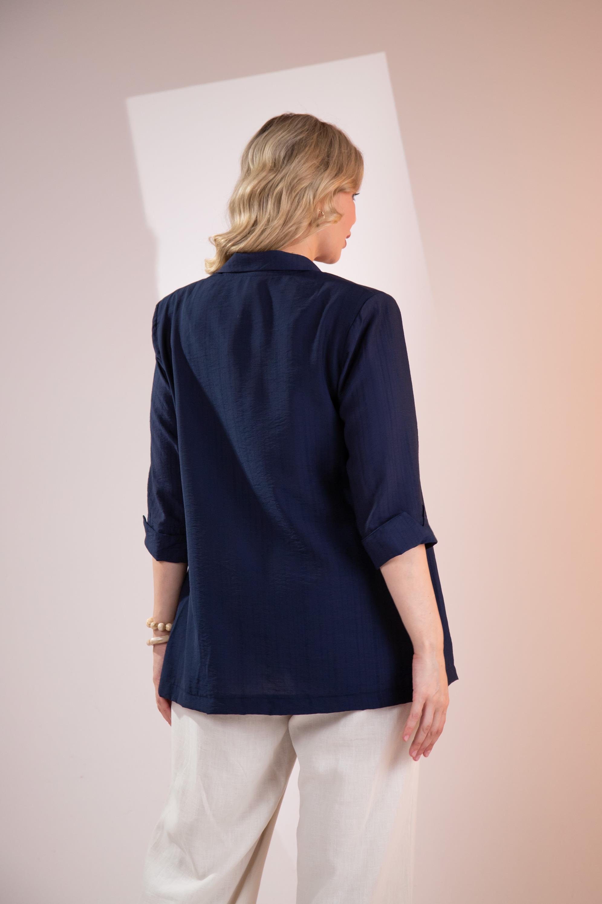 Büyük Beden 1122577 Cepli Ceket Lacivert