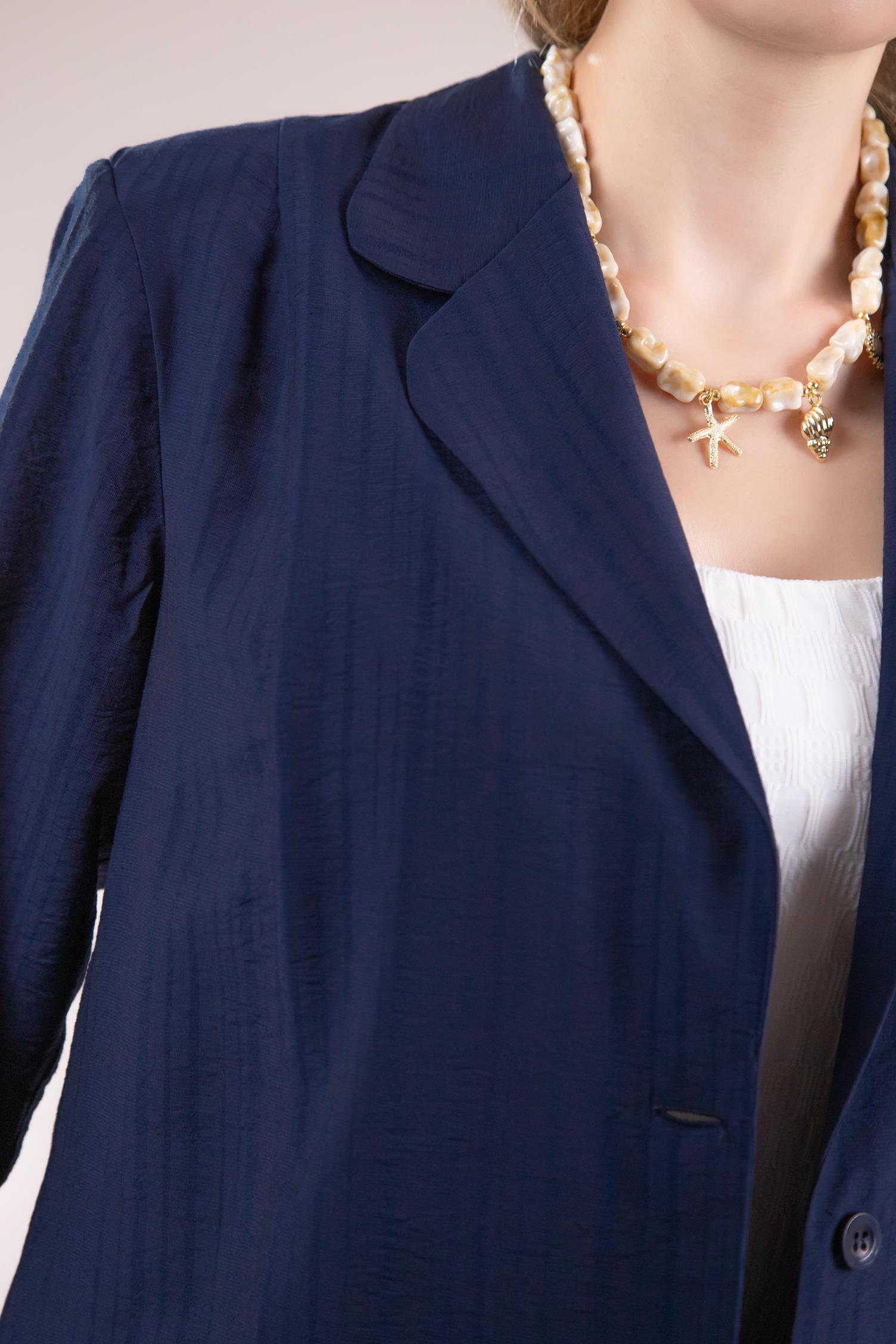 Büyük Beden 1122577 Cepli Ceket Lacivert