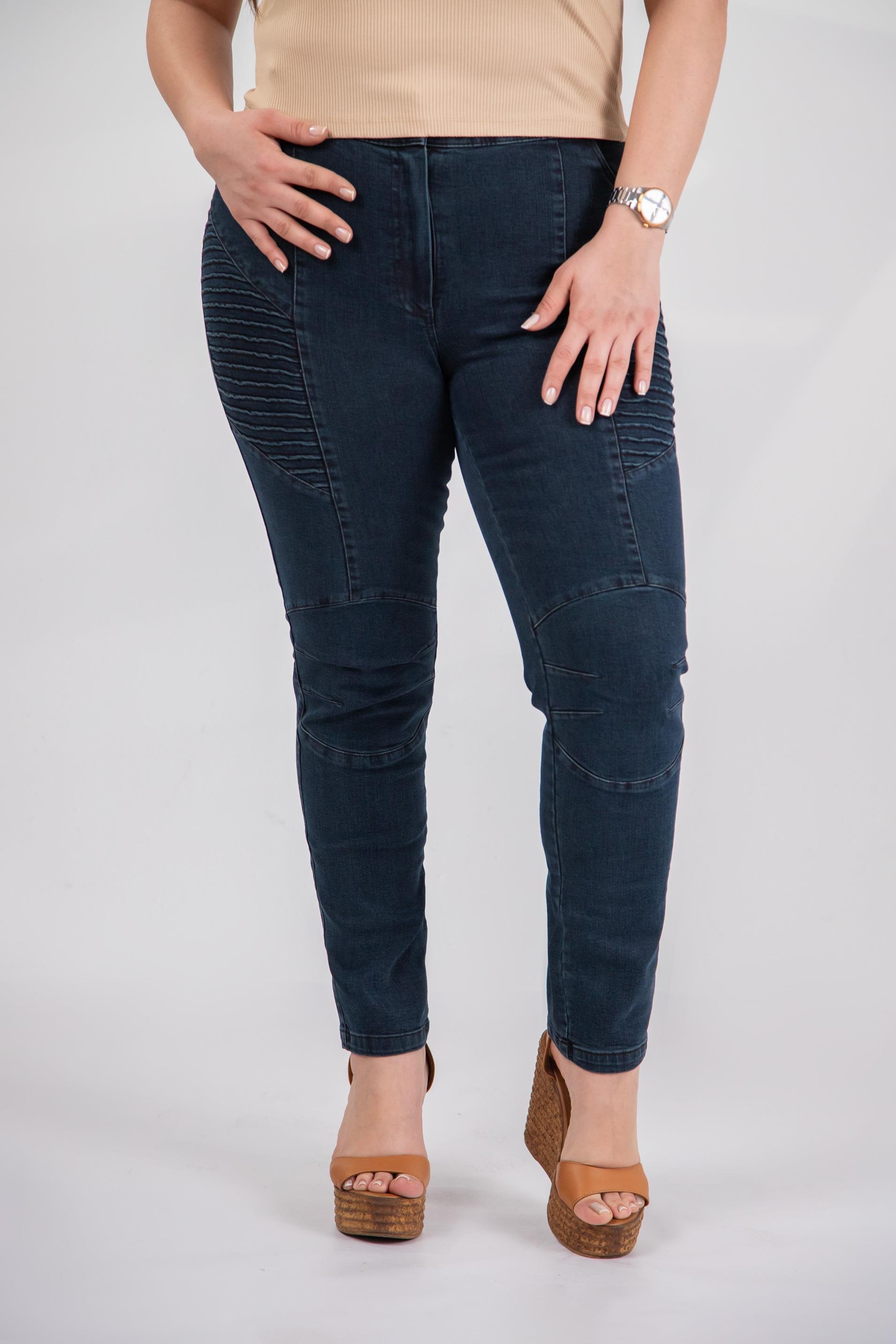 Büyük Beden 121059 Nervürlü Denim  Pantolon  Taba