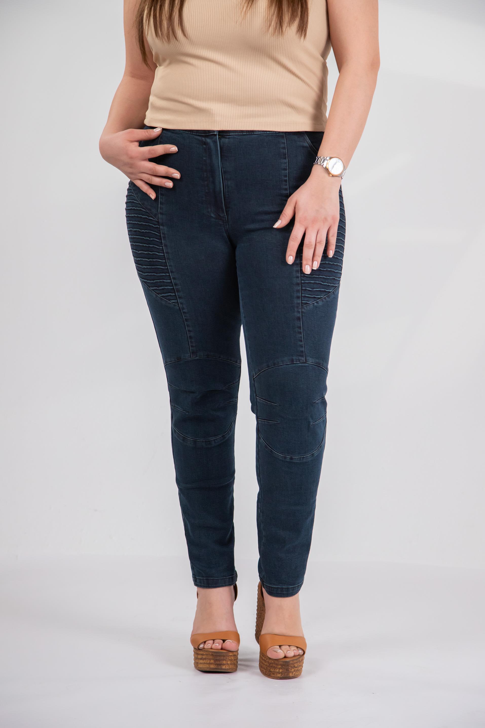 Büyük Beden 121059 Nervürlü Denim  Pantolon  Taba