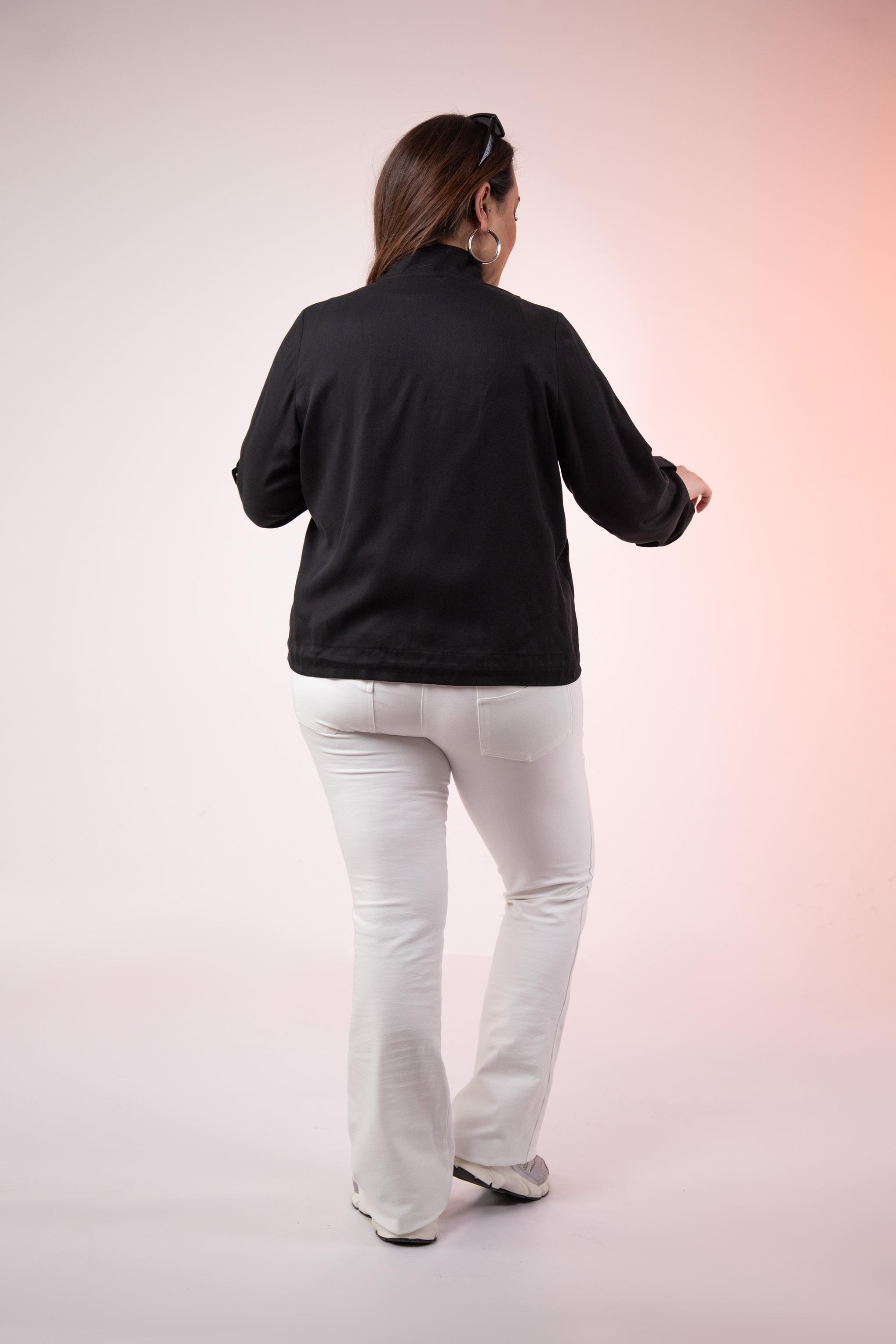 Büyük Beden 1211092 Cep Detaylı Ceket Siyah