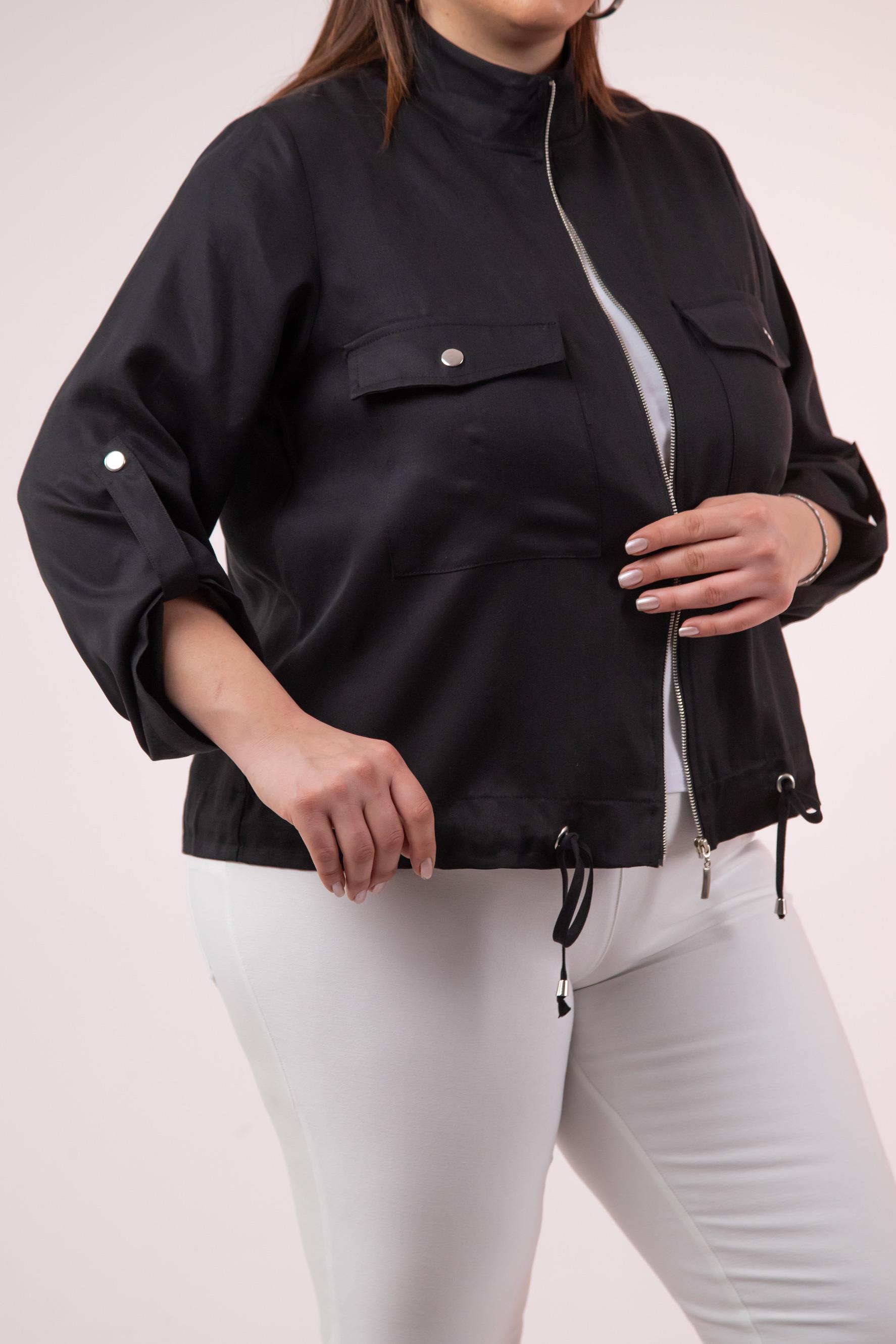 Büyük Beden 1211092 Cep Detaylı Ceket Siyah