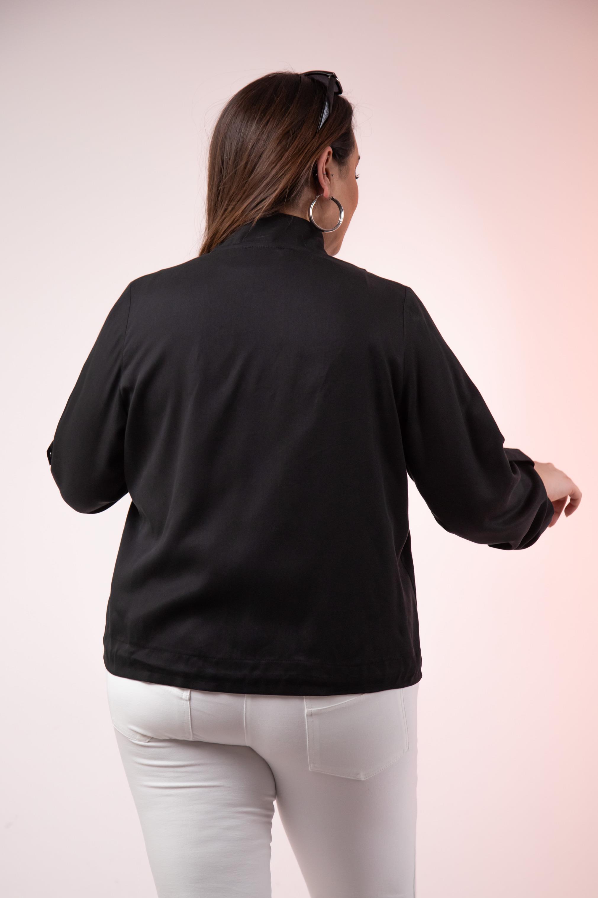 Büyük Beden 1211092 Cep Detaylı Ceket Siyah