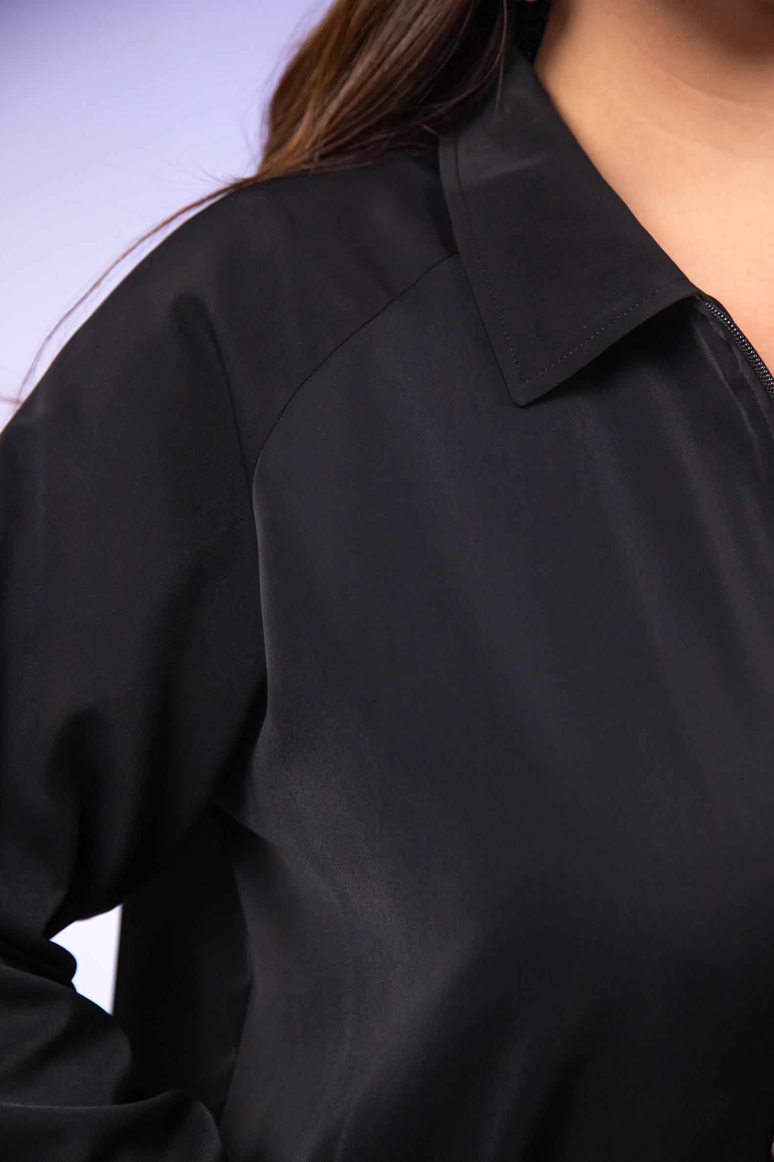 Büyük Beden 1211094 Cep Detaylı Mont  Siyah