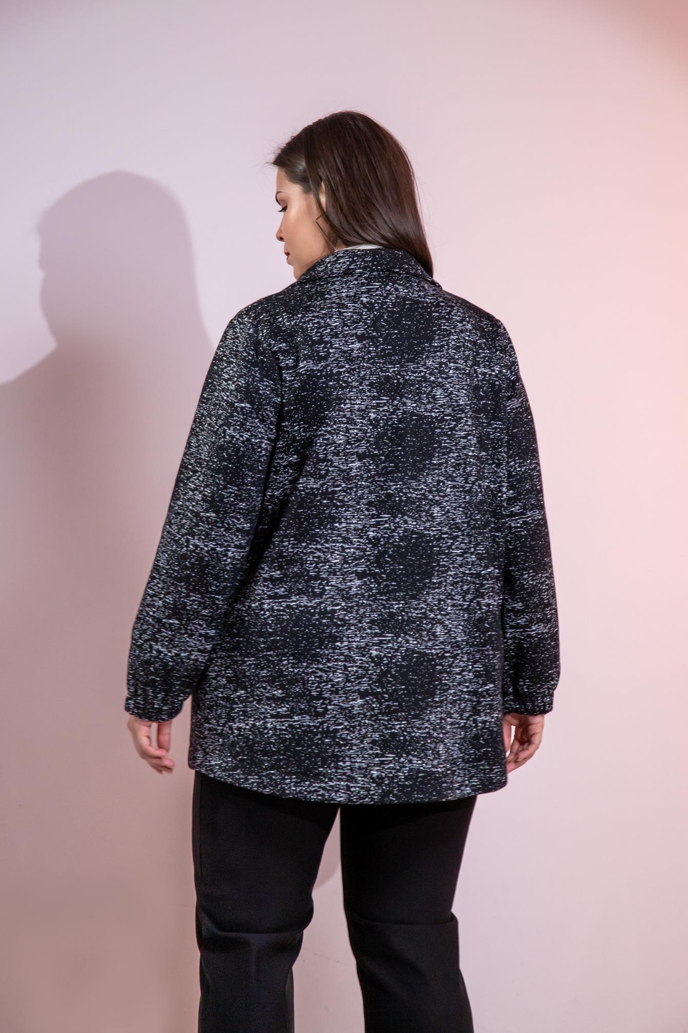 Büyük Beden 1212095 Fermuarlı Ceket  Siyah